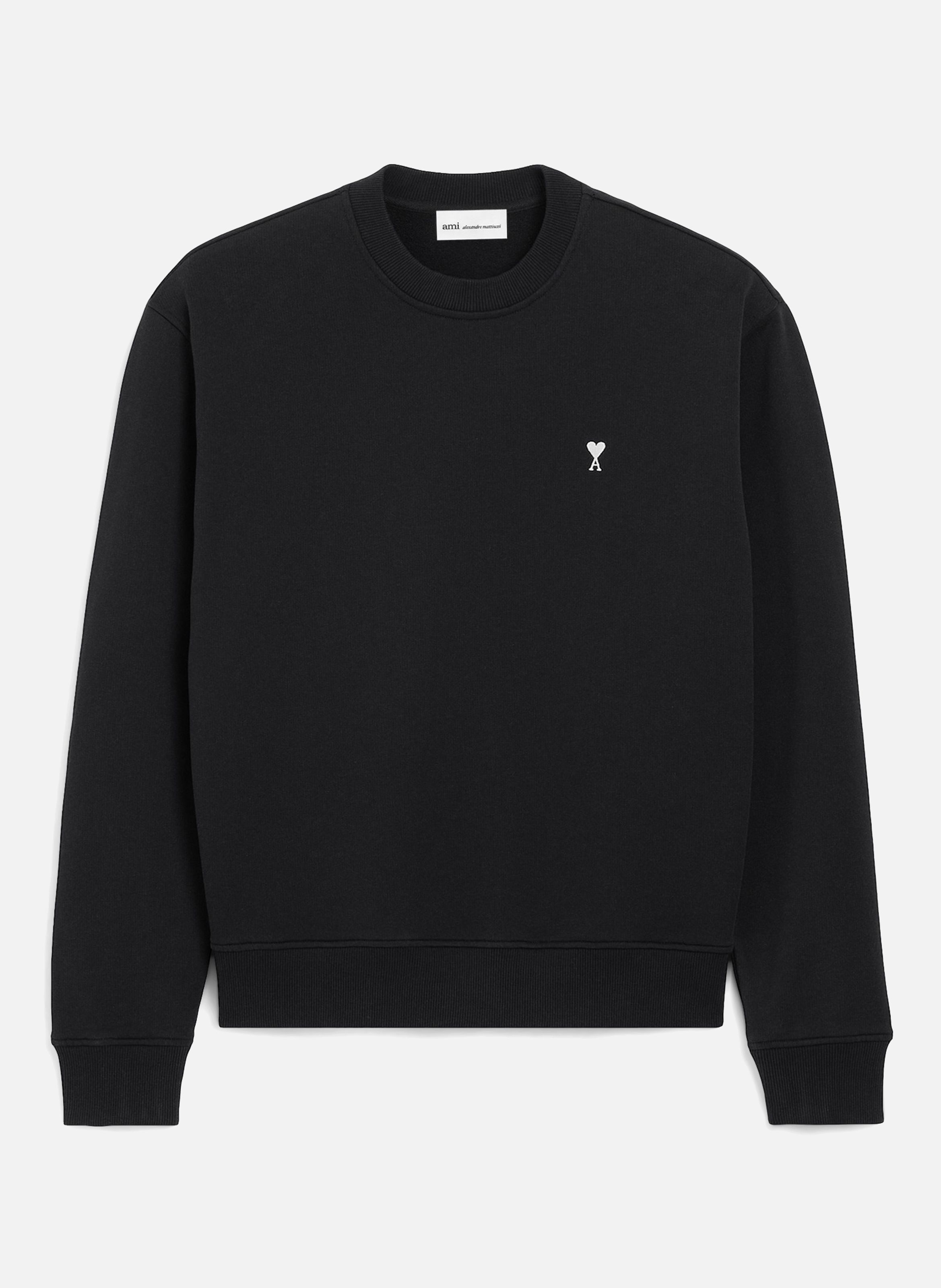 Sweatshirt ami de coeur en coton AMI PARIS Noir