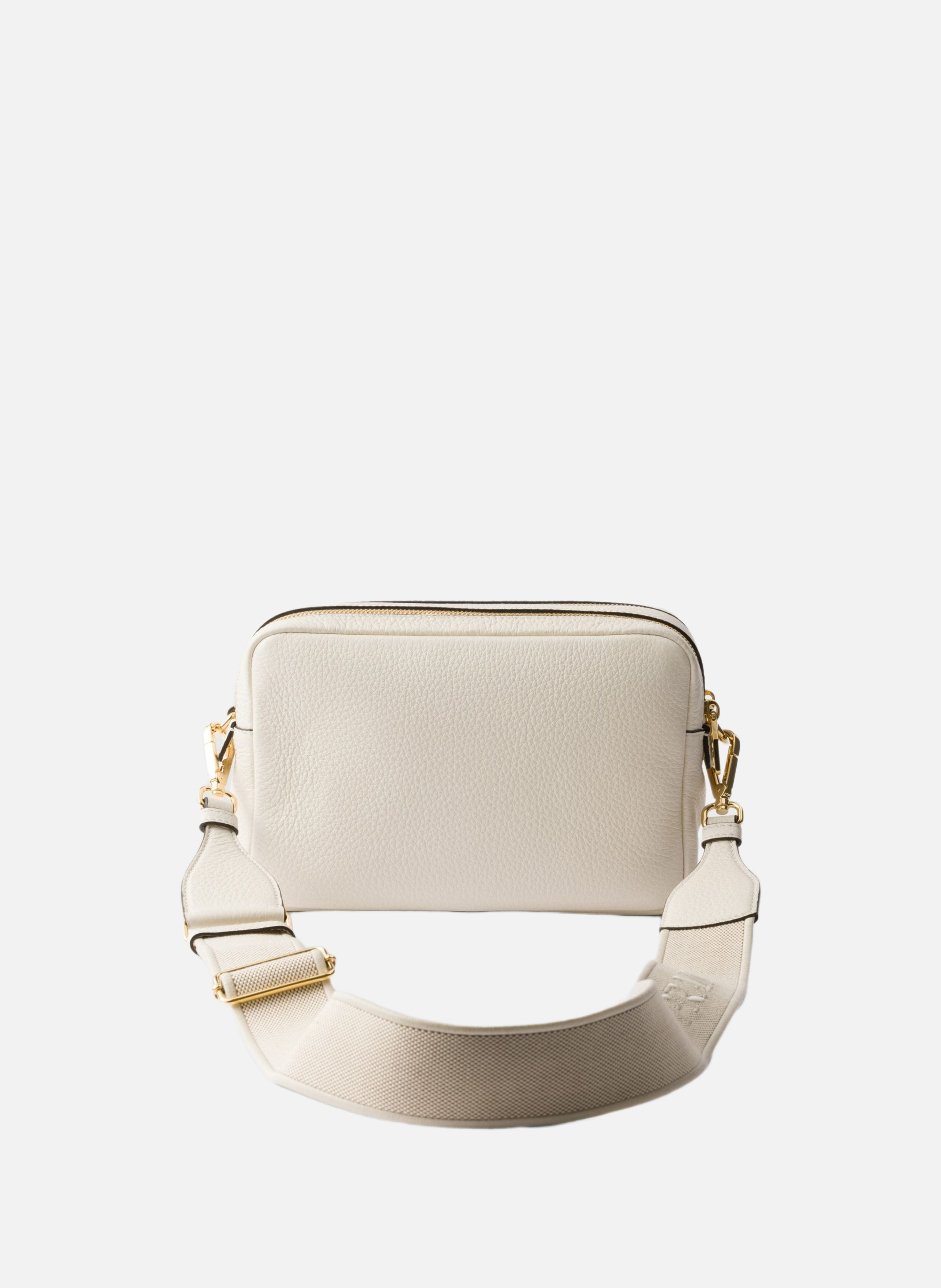 Petit sac à bandoulière en cuir PRADA Blanc