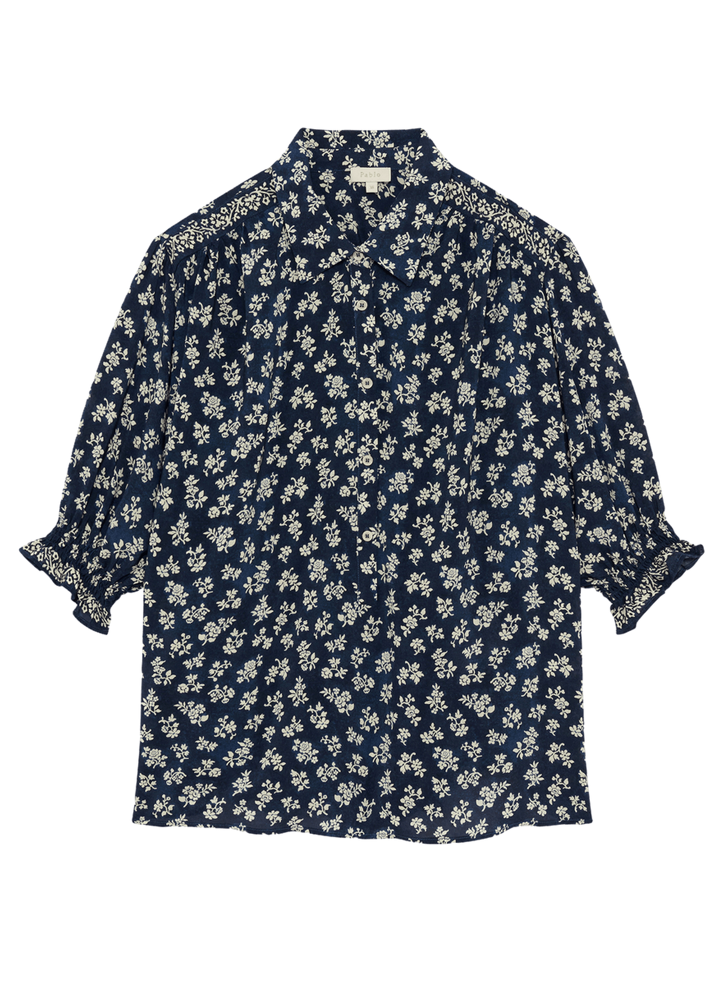 Chemise fluide à fleurs - celie PABLO Bleu