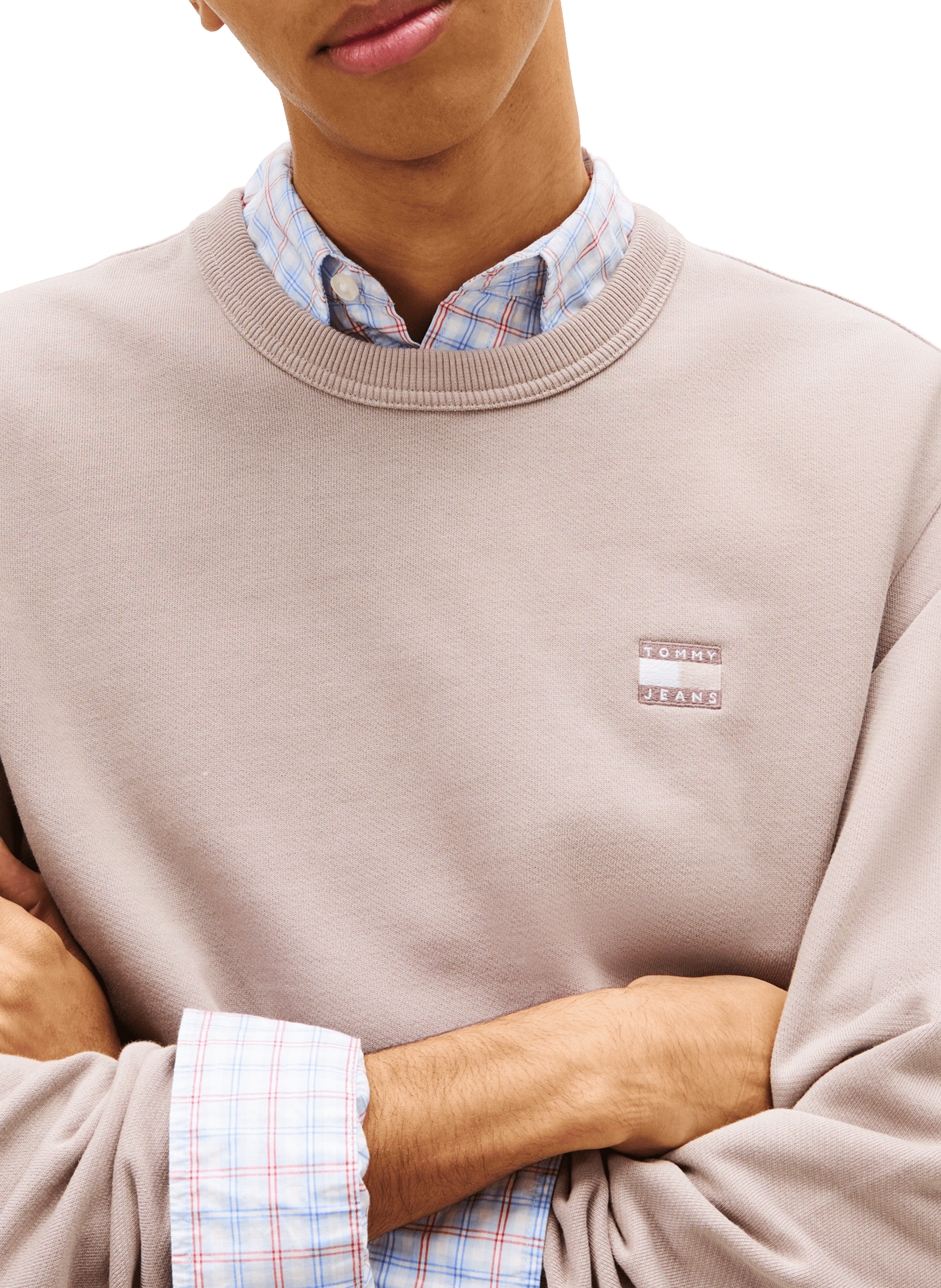 Straight sweatshirt in blended cotton TOMMY HILFIGER Grey