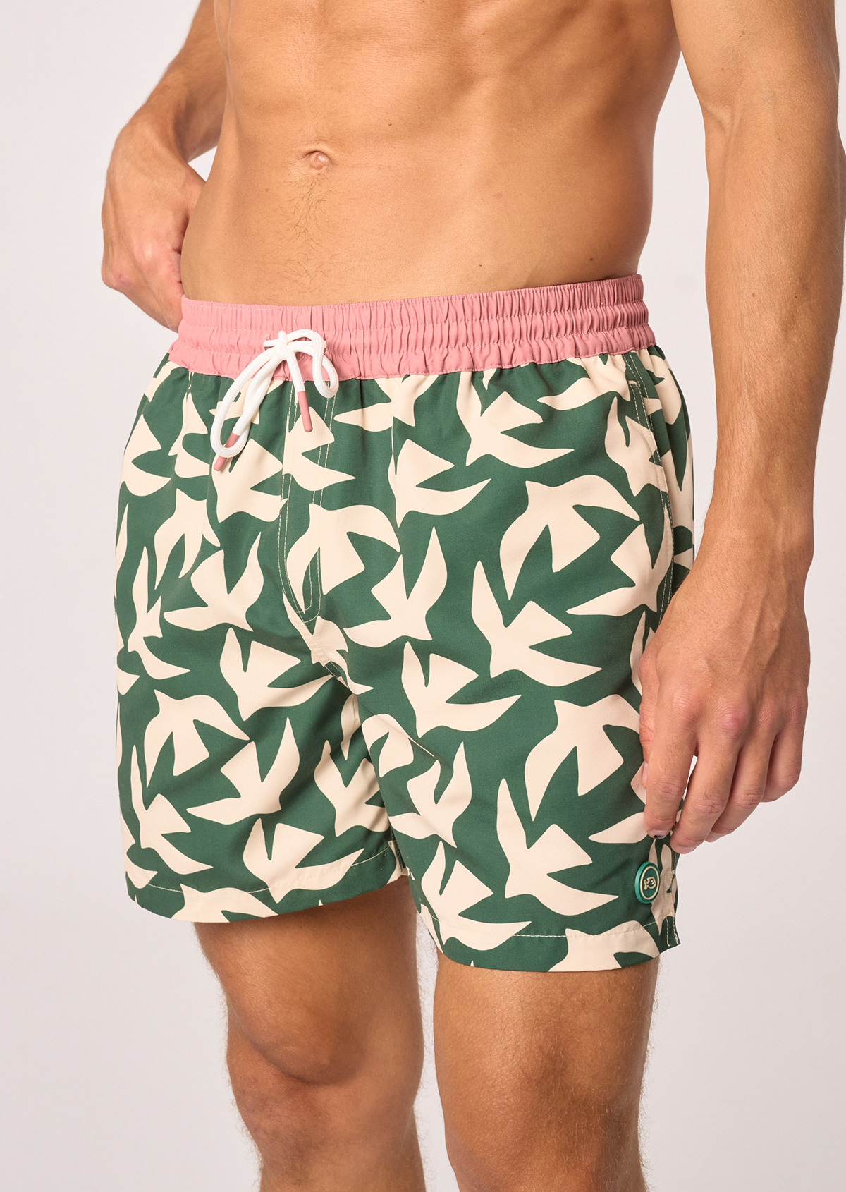 Short de bain en polyester recyclé BILLYBELT Vert
