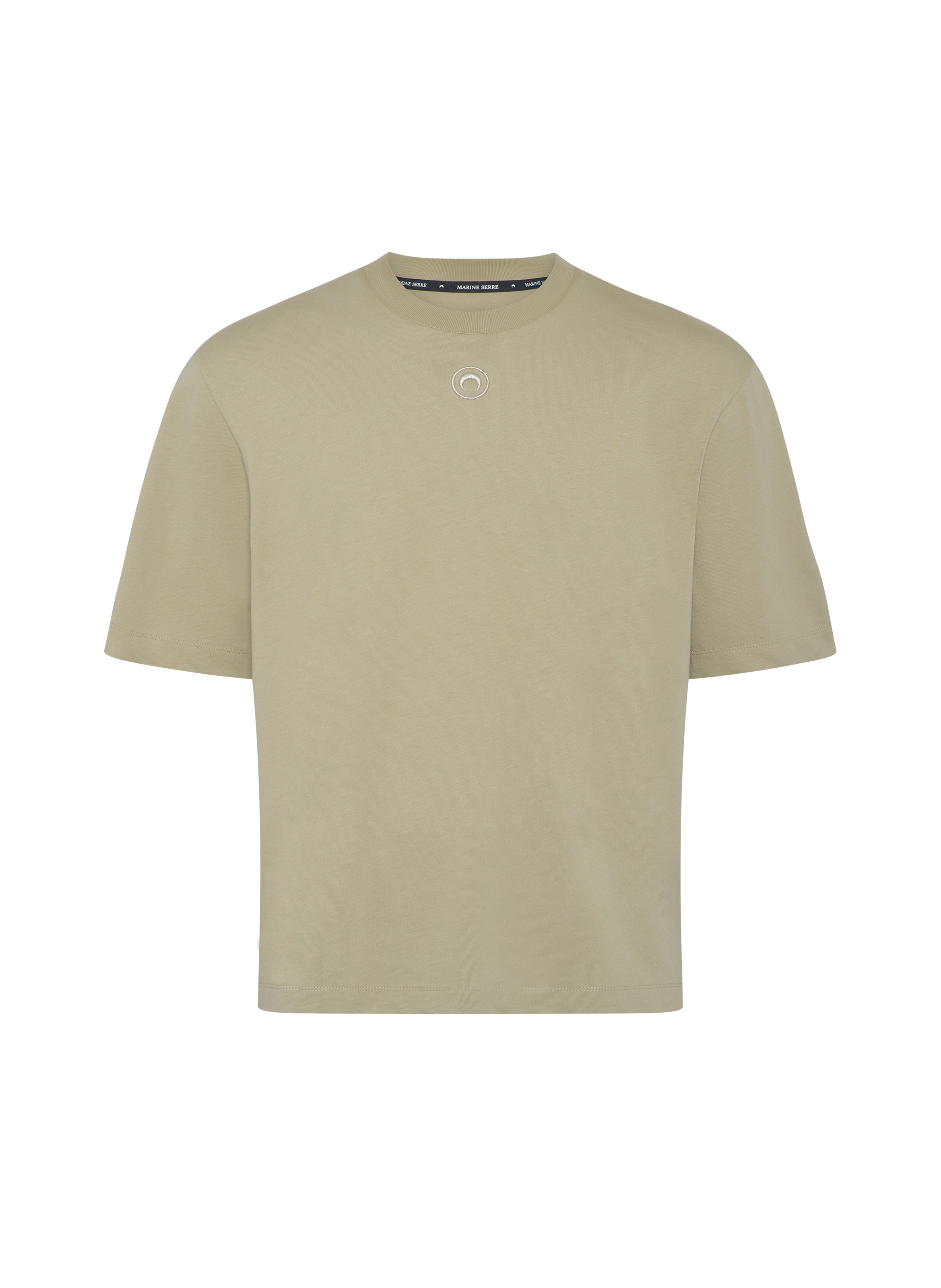 Moon logo jersey crewneck t-shirt organic cotton MARINE SERRE Beige