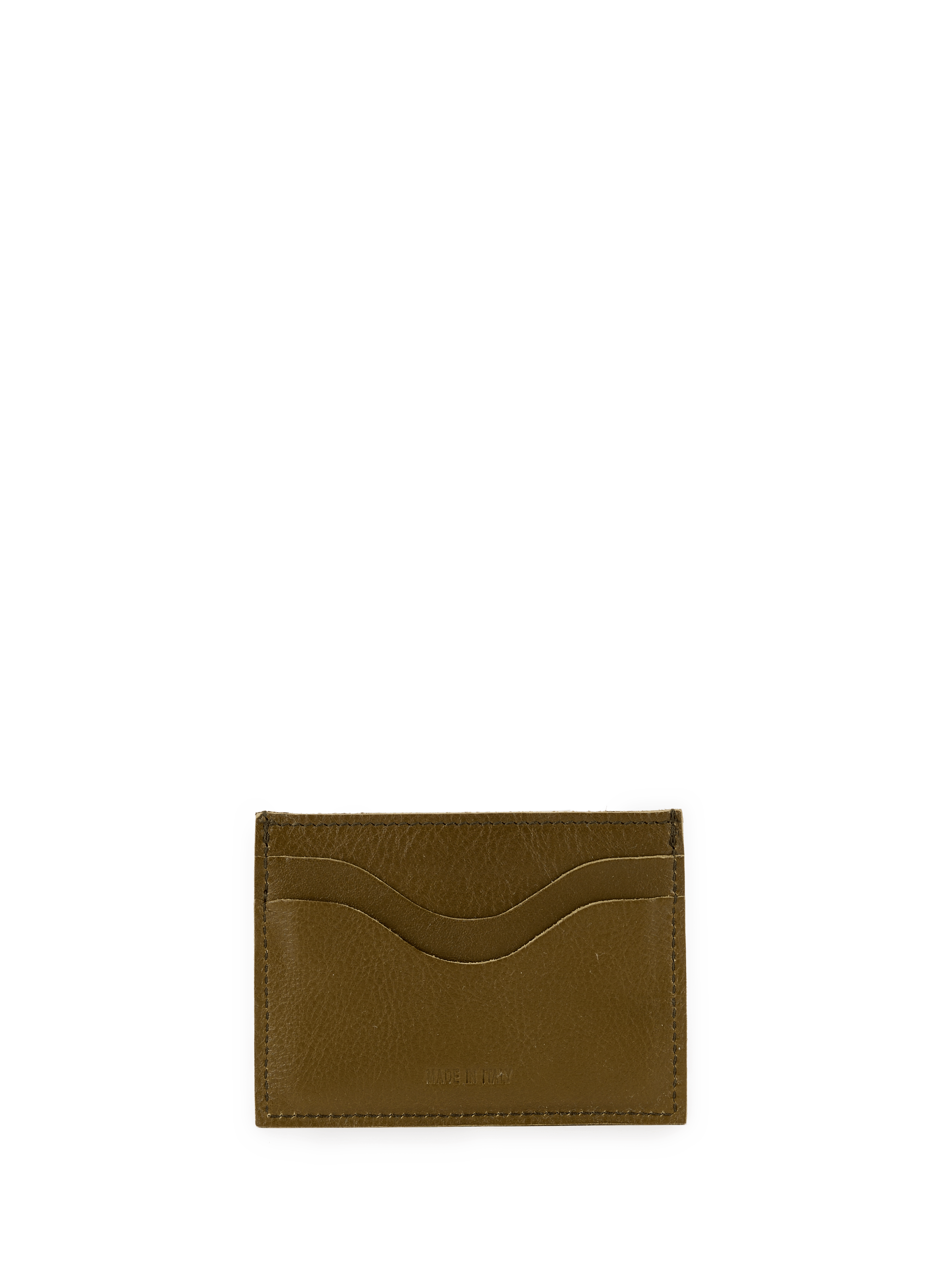  Leather card holder IL BISONTE Green