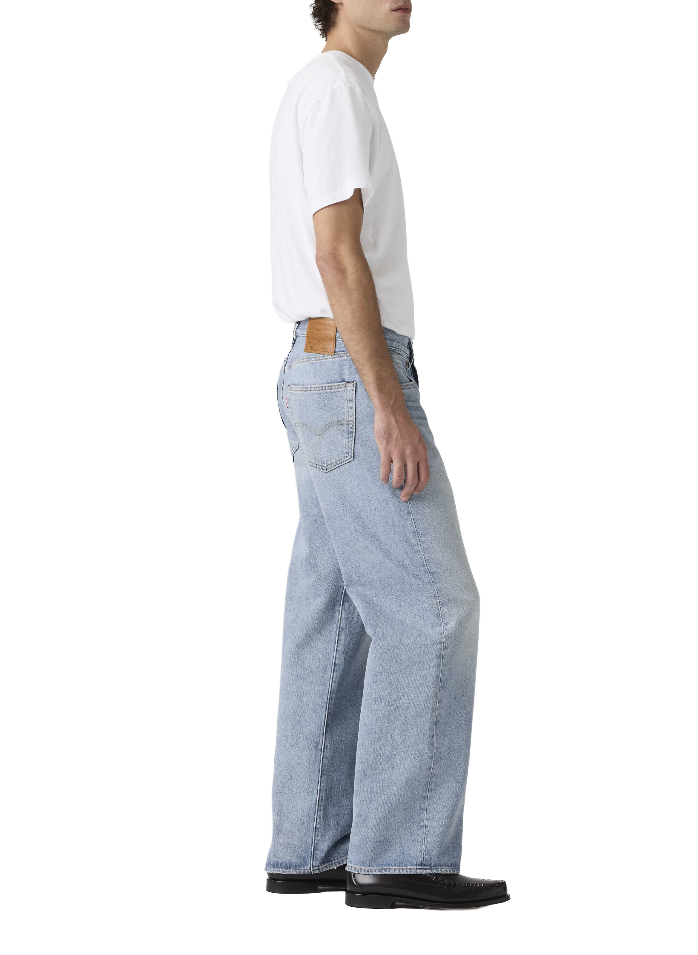 501 Weite Jeans aus Baumwolle LEVI'S Blau