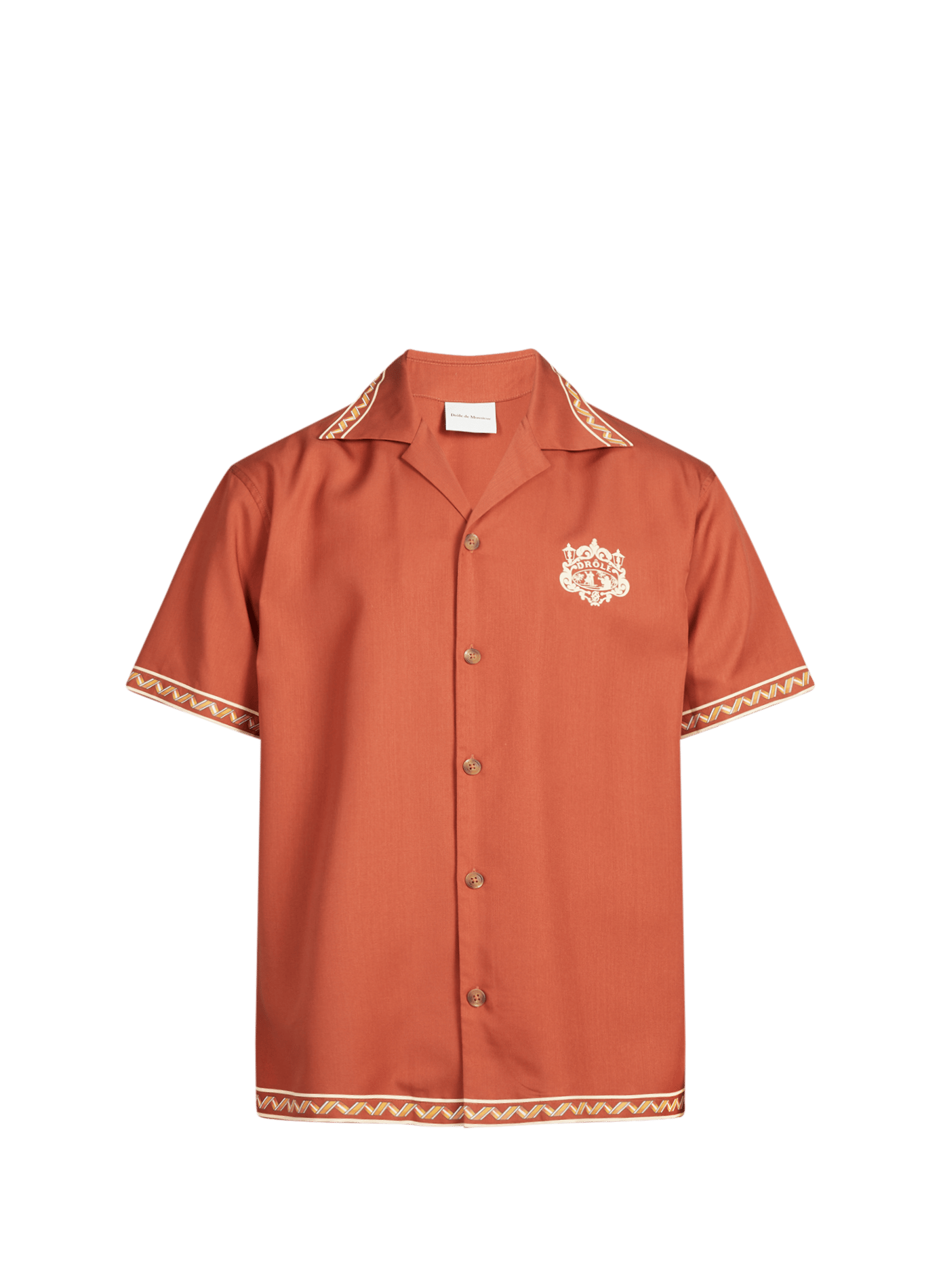 Chemise à imprimé en lyocell DROLE DE MONSIEUR Marron