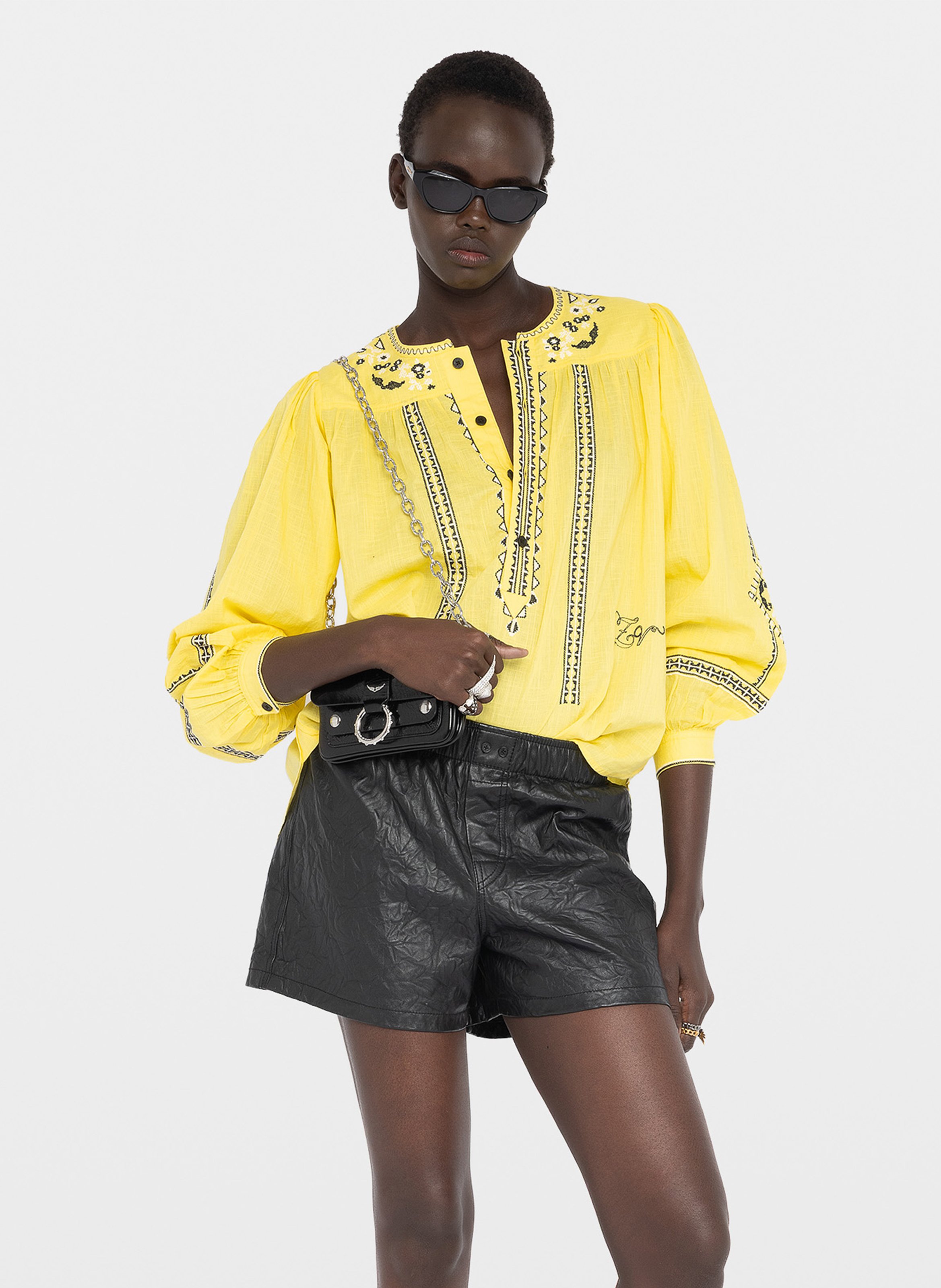 Blouse ample en coton tigy ZADIG&VOLTAIRE Jaune