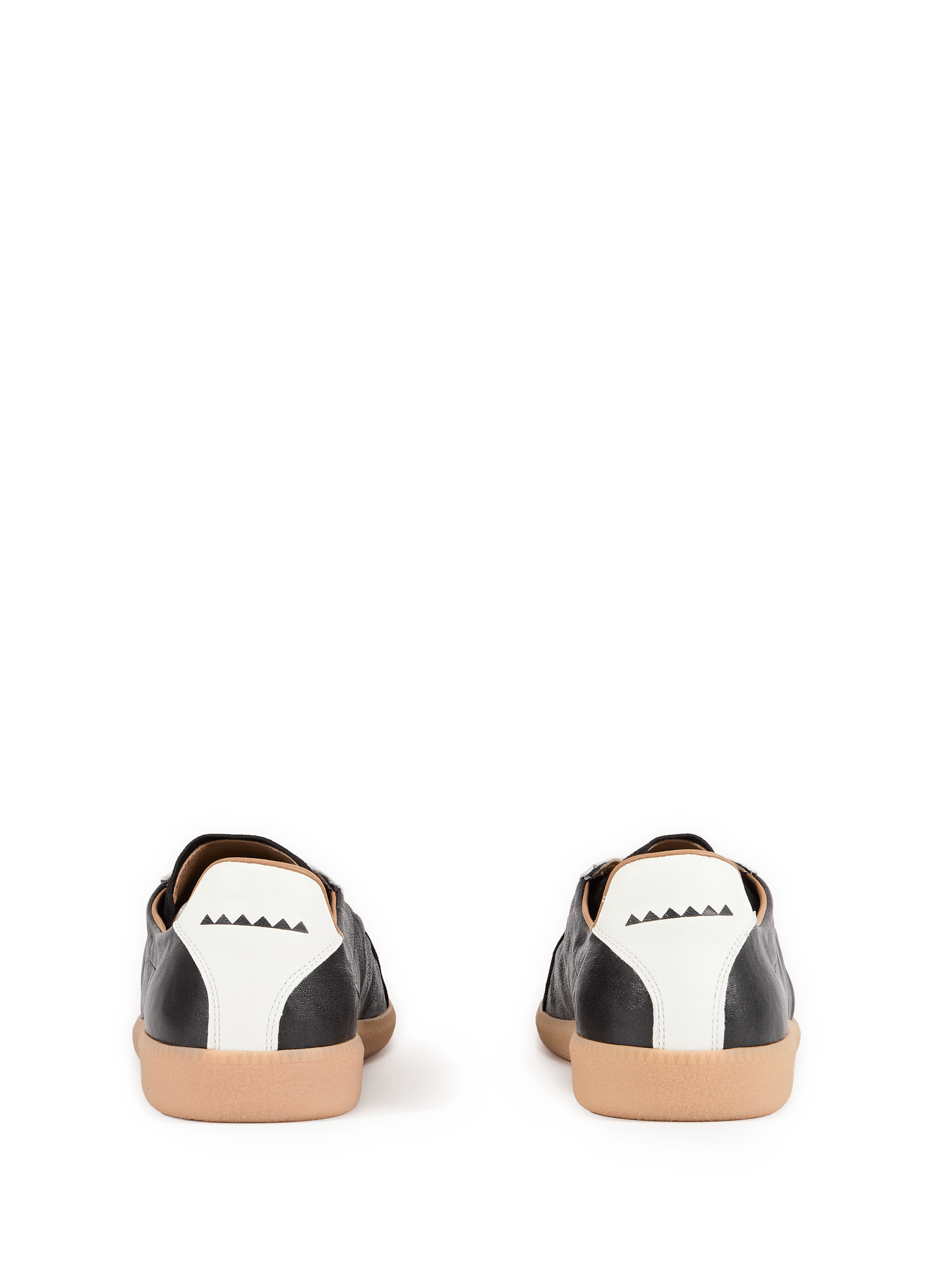 Mixed leather sneakers RUN OF Black