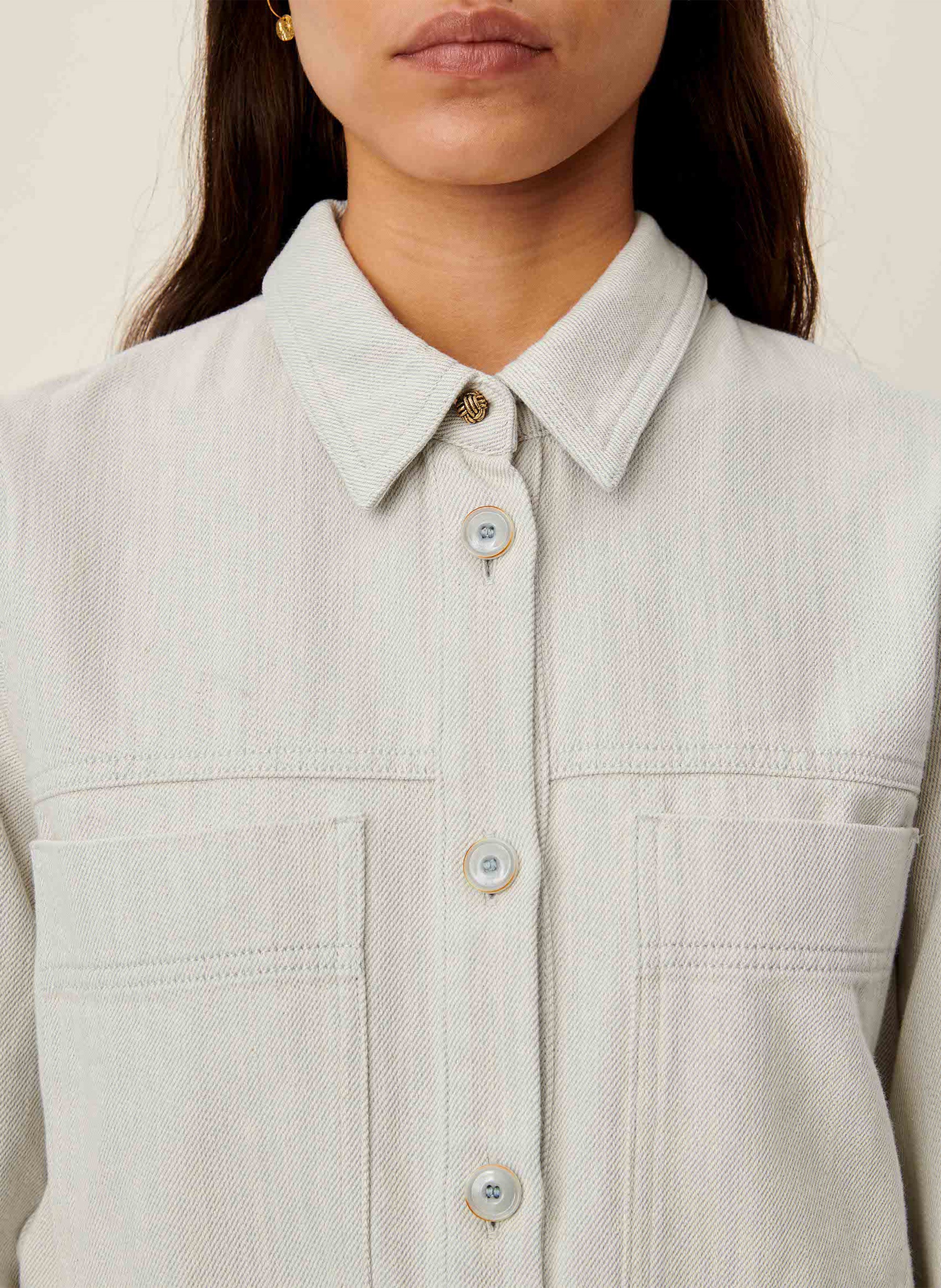 Veste col classique en jean leone SESSUN Bleu