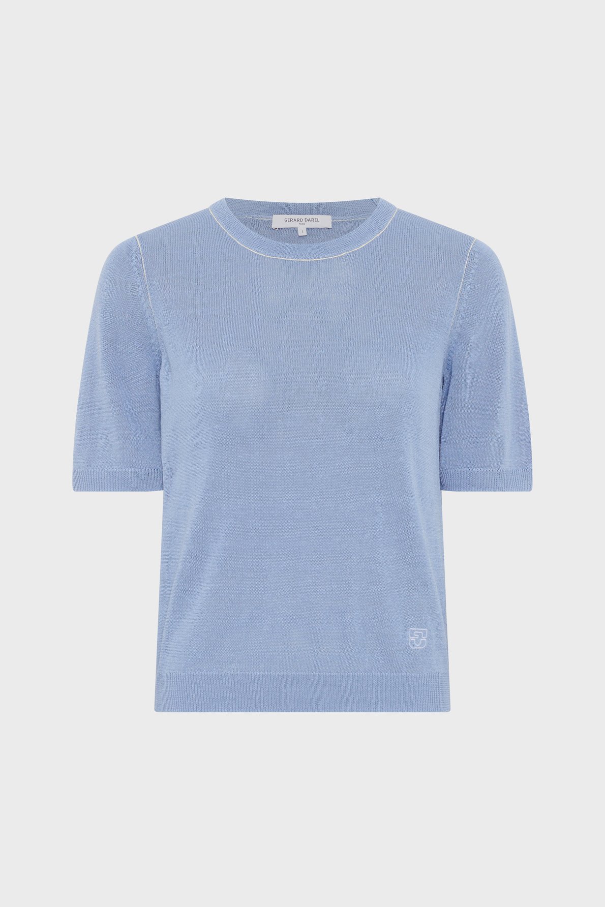 Pull à col rond en lin mélangé - loumia GERARD DAREL Bleu