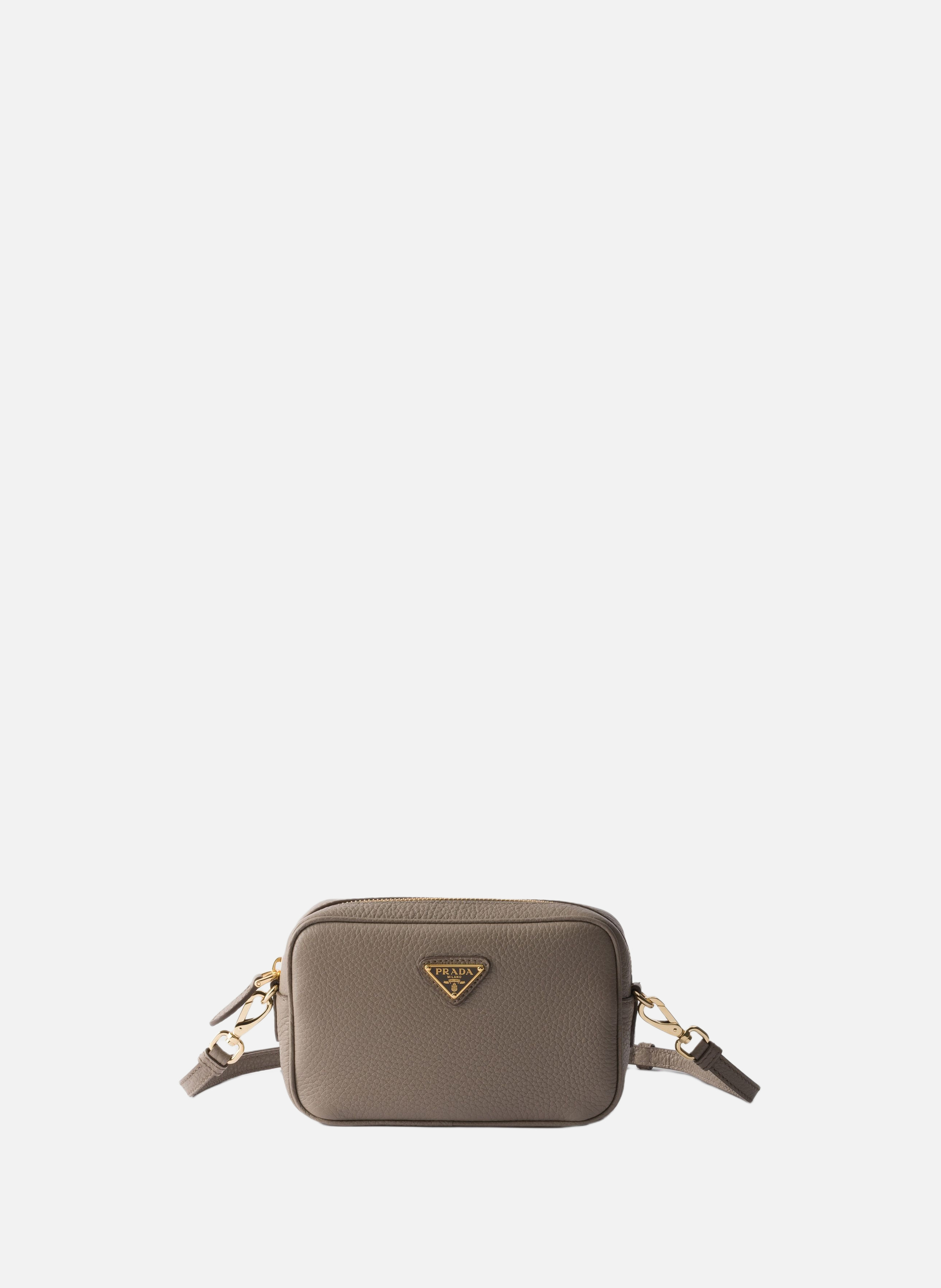 Mini sac en cuir PRADA Gris