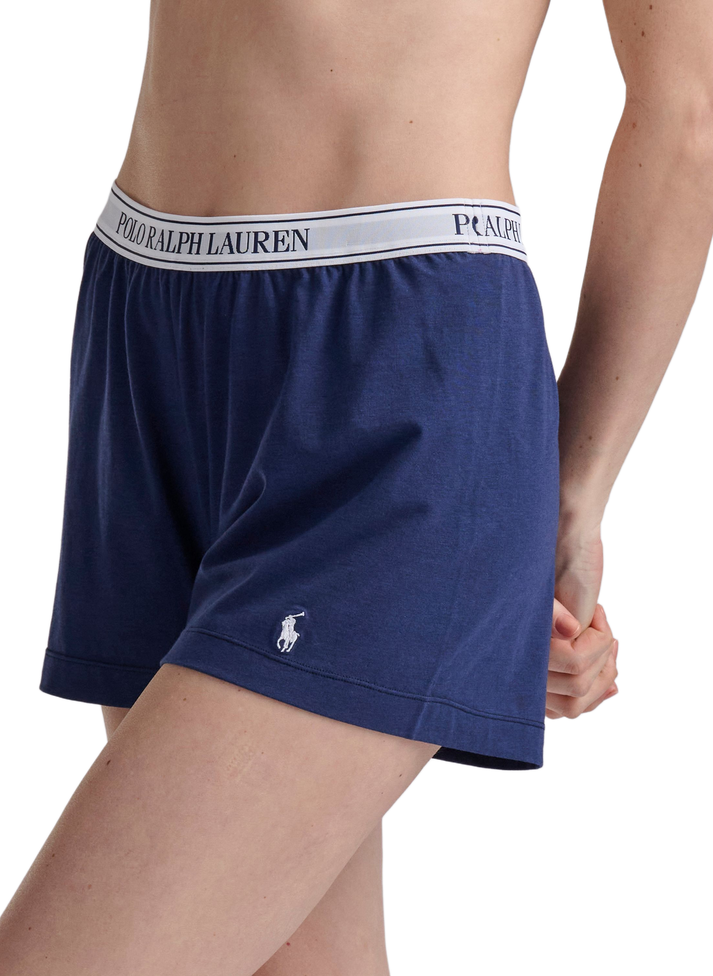 Short de pyjama à logo en coton mélangé POLO RALPH LAUREN Bleu