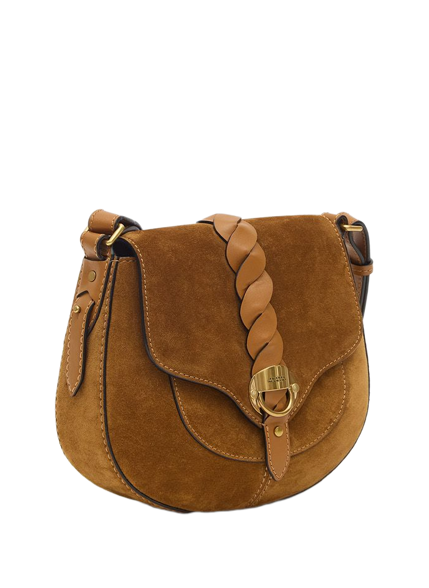 Sac à bandoulière Altay Small en cuir velours ISABEL MARANT Marron
