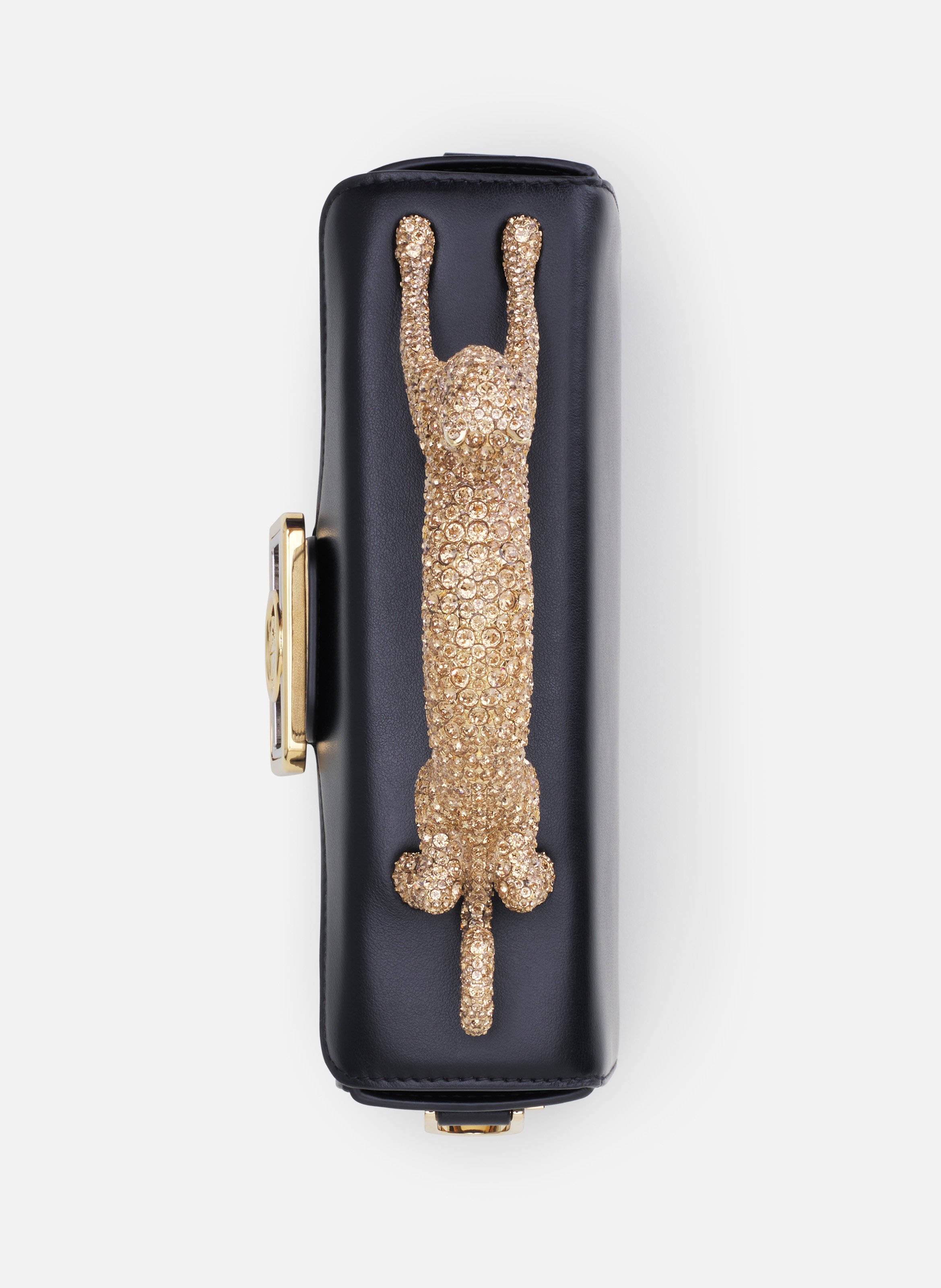 Sac pencil cat nano en cuir avec strass LANVIN Noir