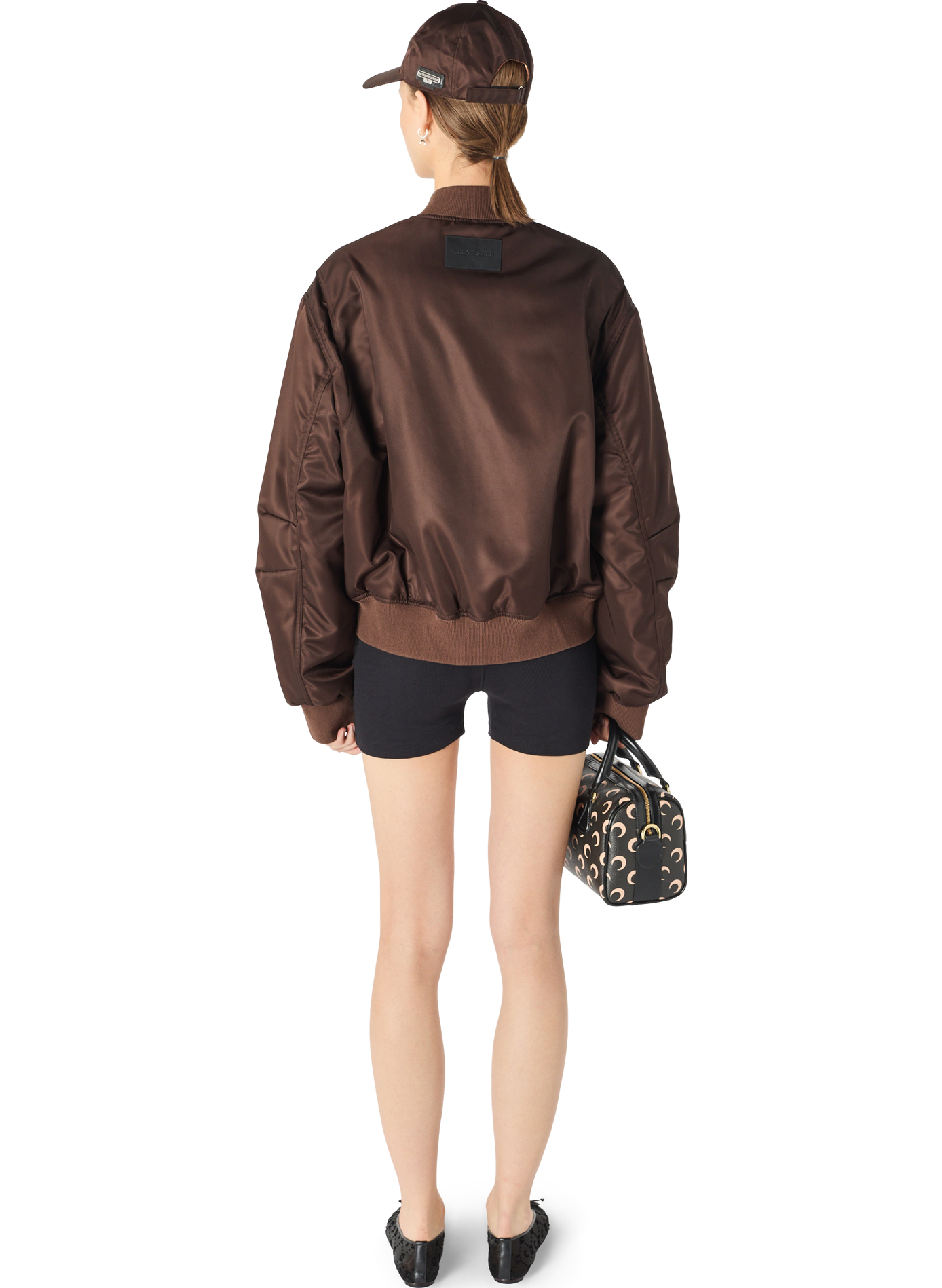 Bomber en nylon avec moon contrastant MARINE SERRE Marron