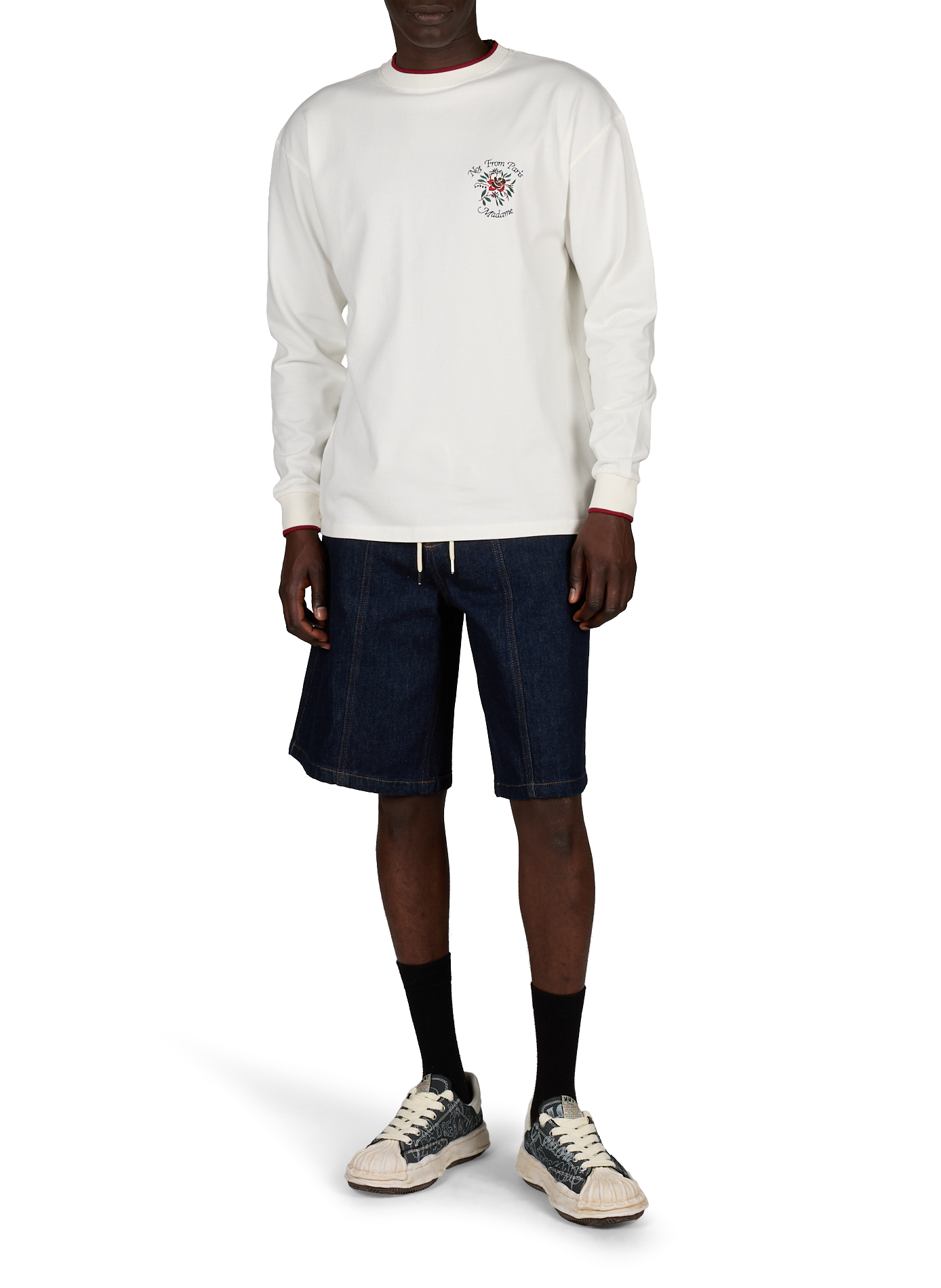 T-shirt manches longues en coton DROLE DE MONSIEUR Blanc