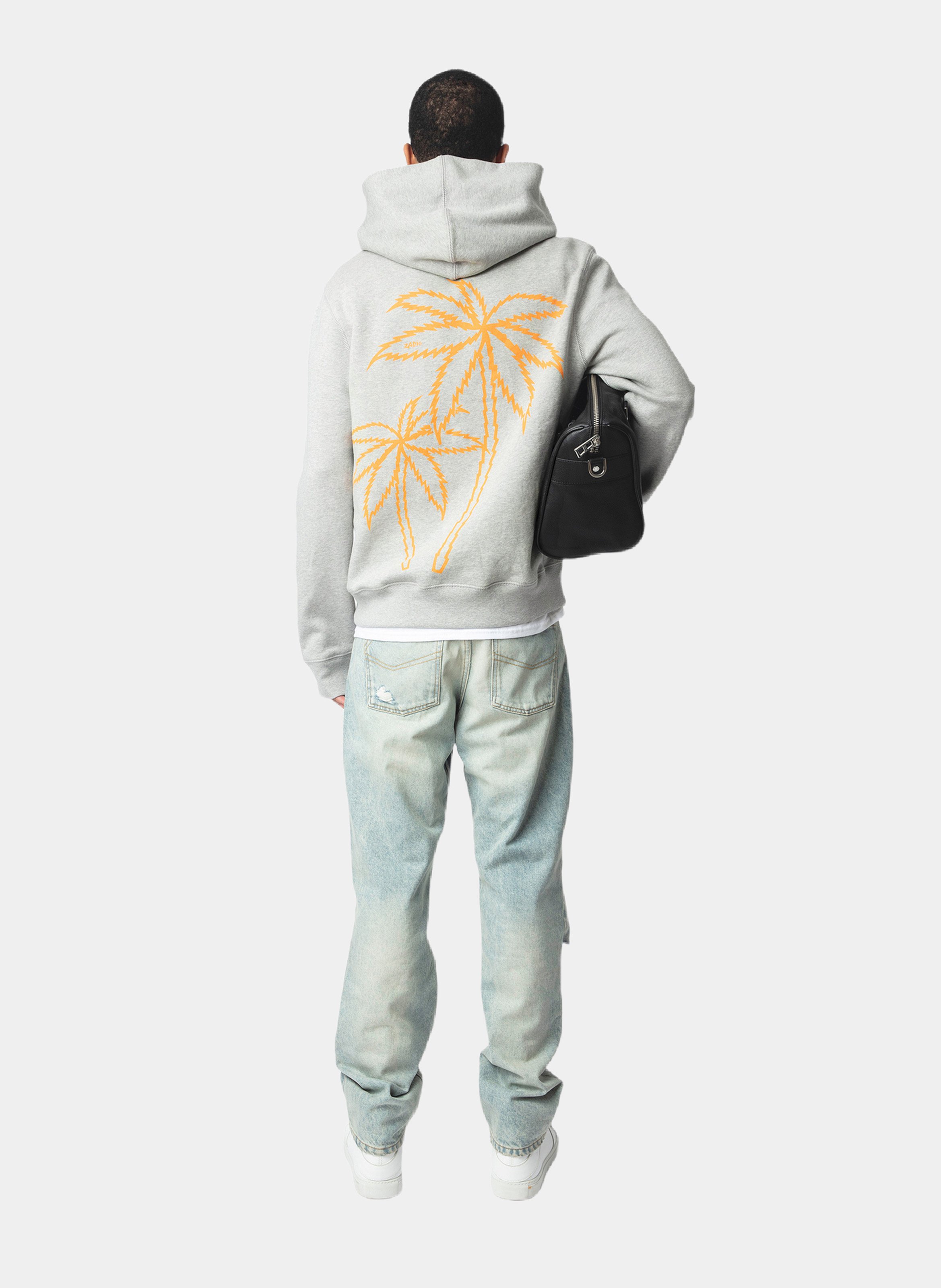 Sweat à capuche droit en coton sanchi ZADIG&VOLTAIRE Gris