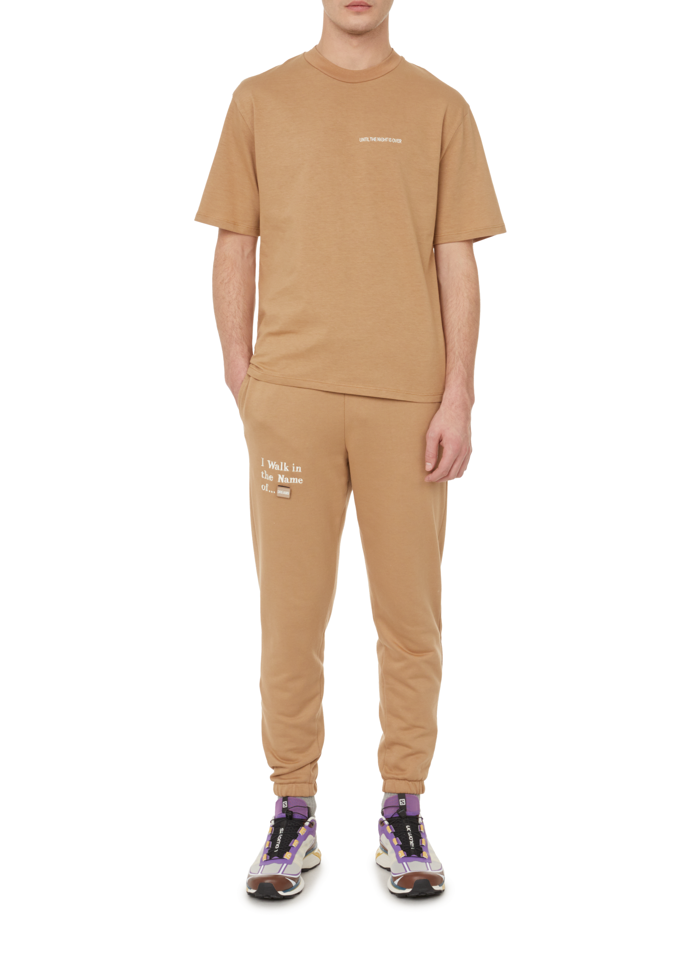 Katoenen t-shirt UNTIL THE NIGHT IS OVER Beige