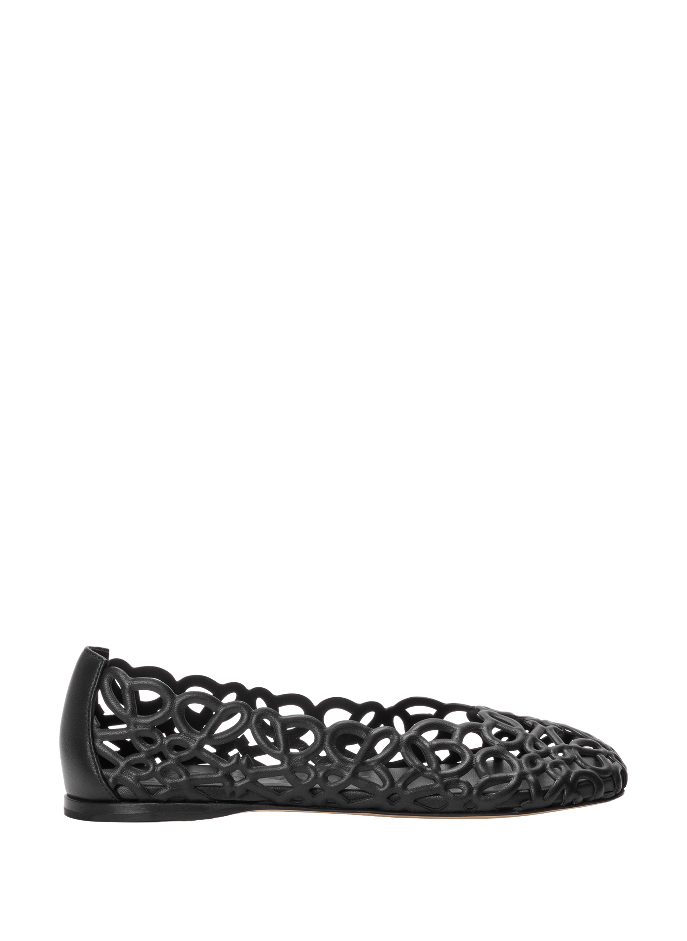 Bailarinas Petal Anagram de cuero de cordero LOEWE Negro