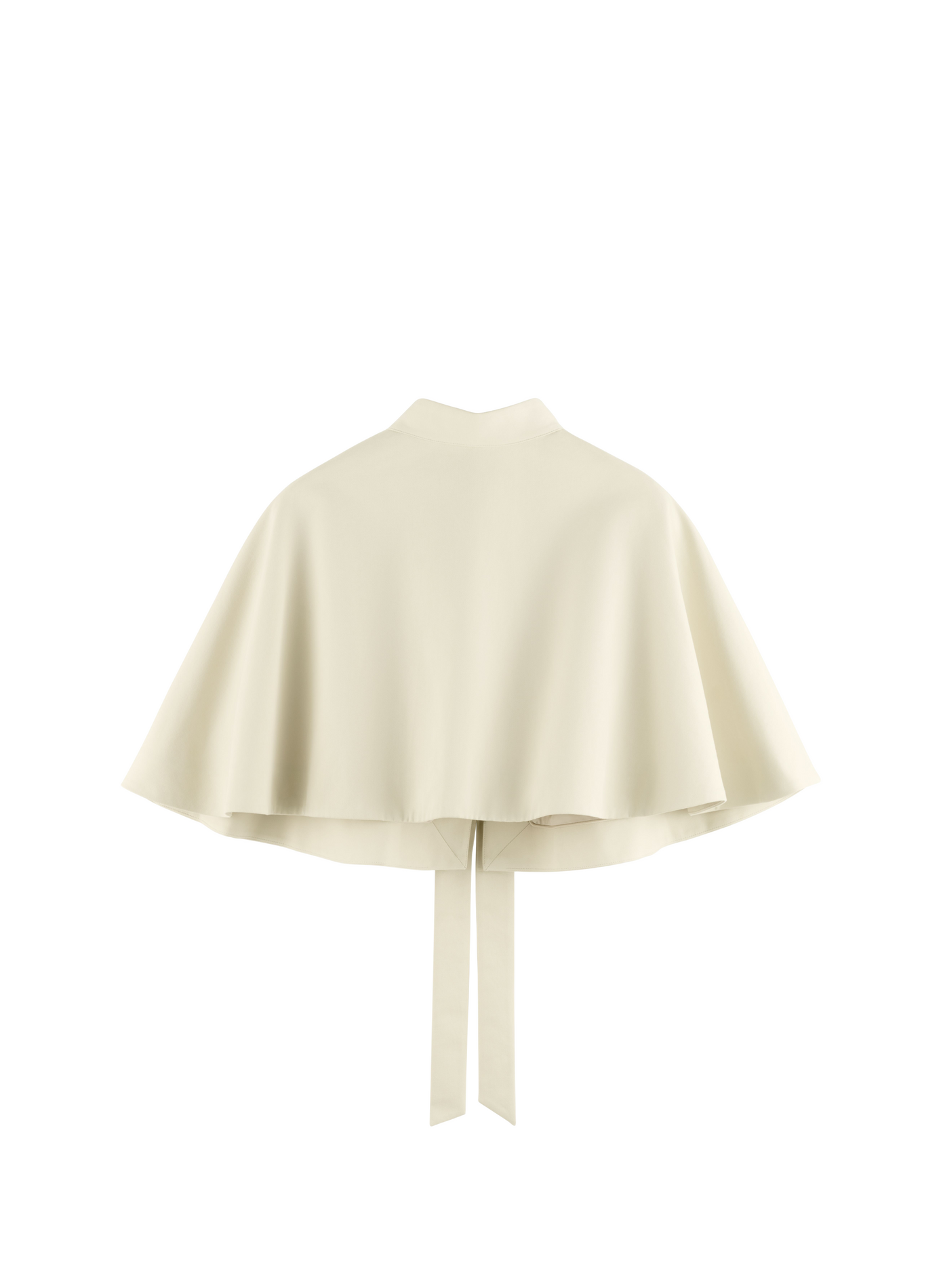 Kurzer einfarbiger Poncho ARAKII Weiss