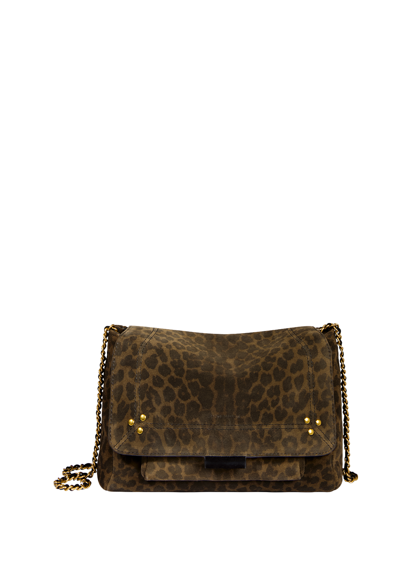 Leder-Schultertasche Lulu M JÉRÔME DREYFUSS Khaki