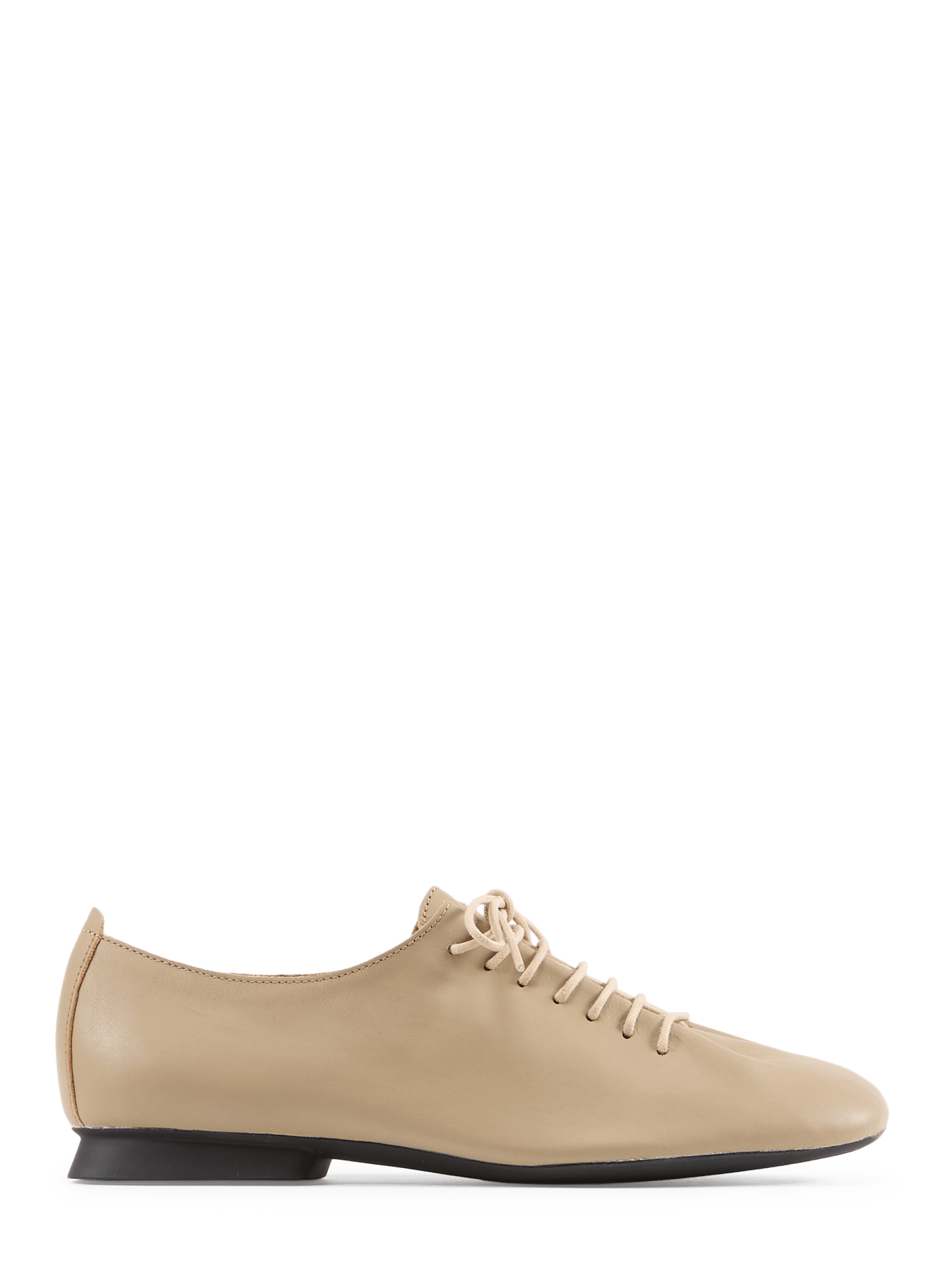 Leather lace-up derby shoes CAMPER Beige