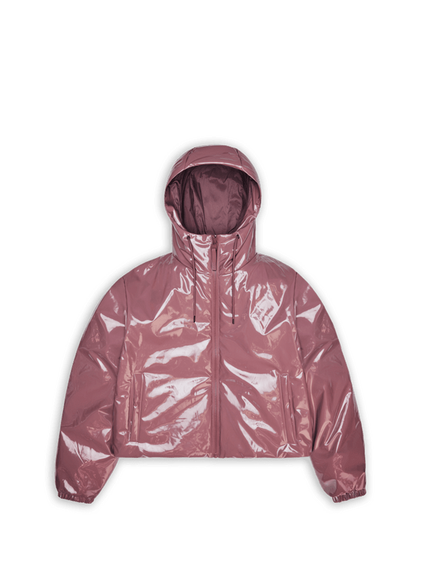 Blouson court Lohja à capuche RAINS Rose