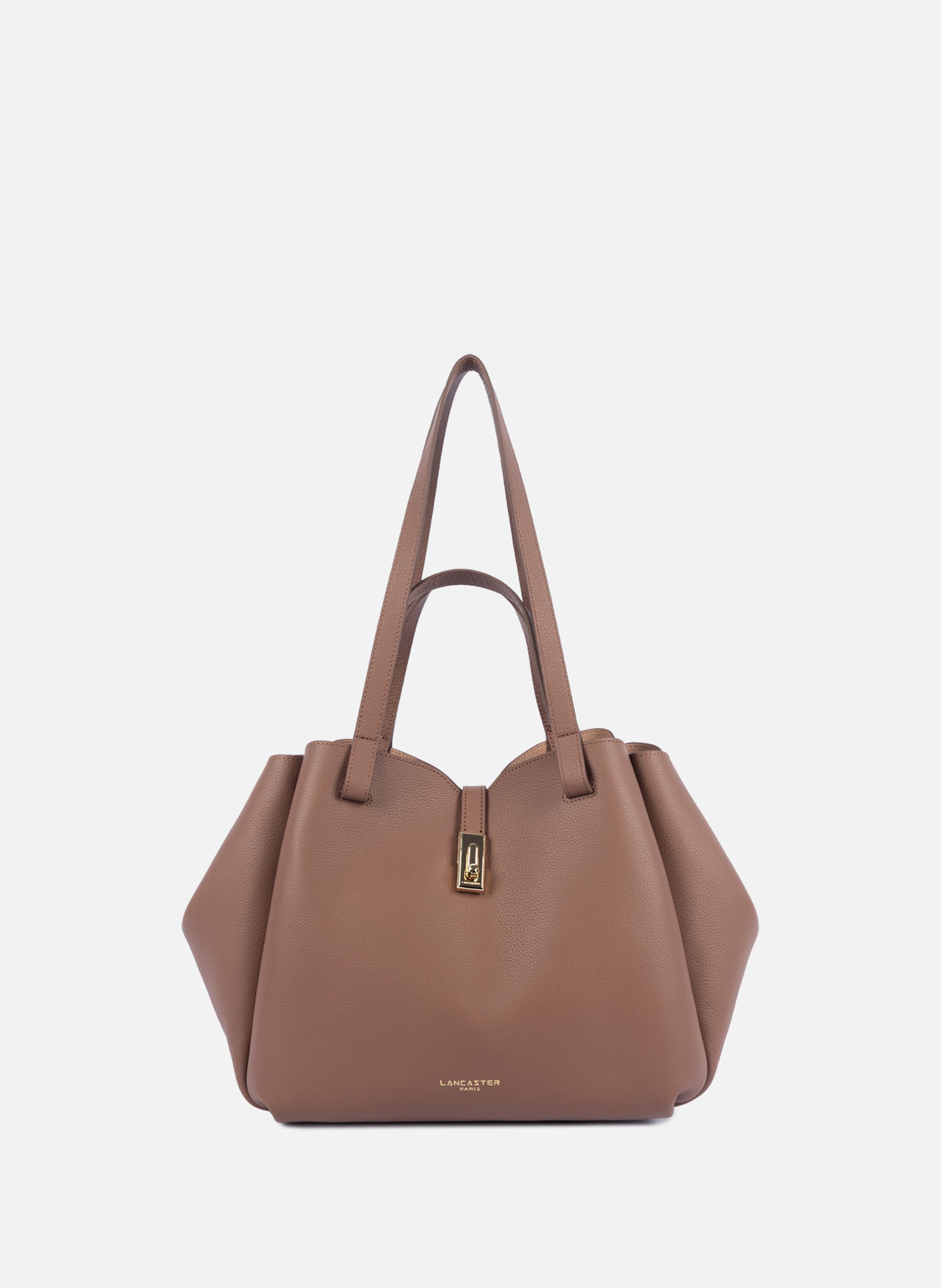 Grand sac cabas épaule - milano horizon LANCASTER Marron