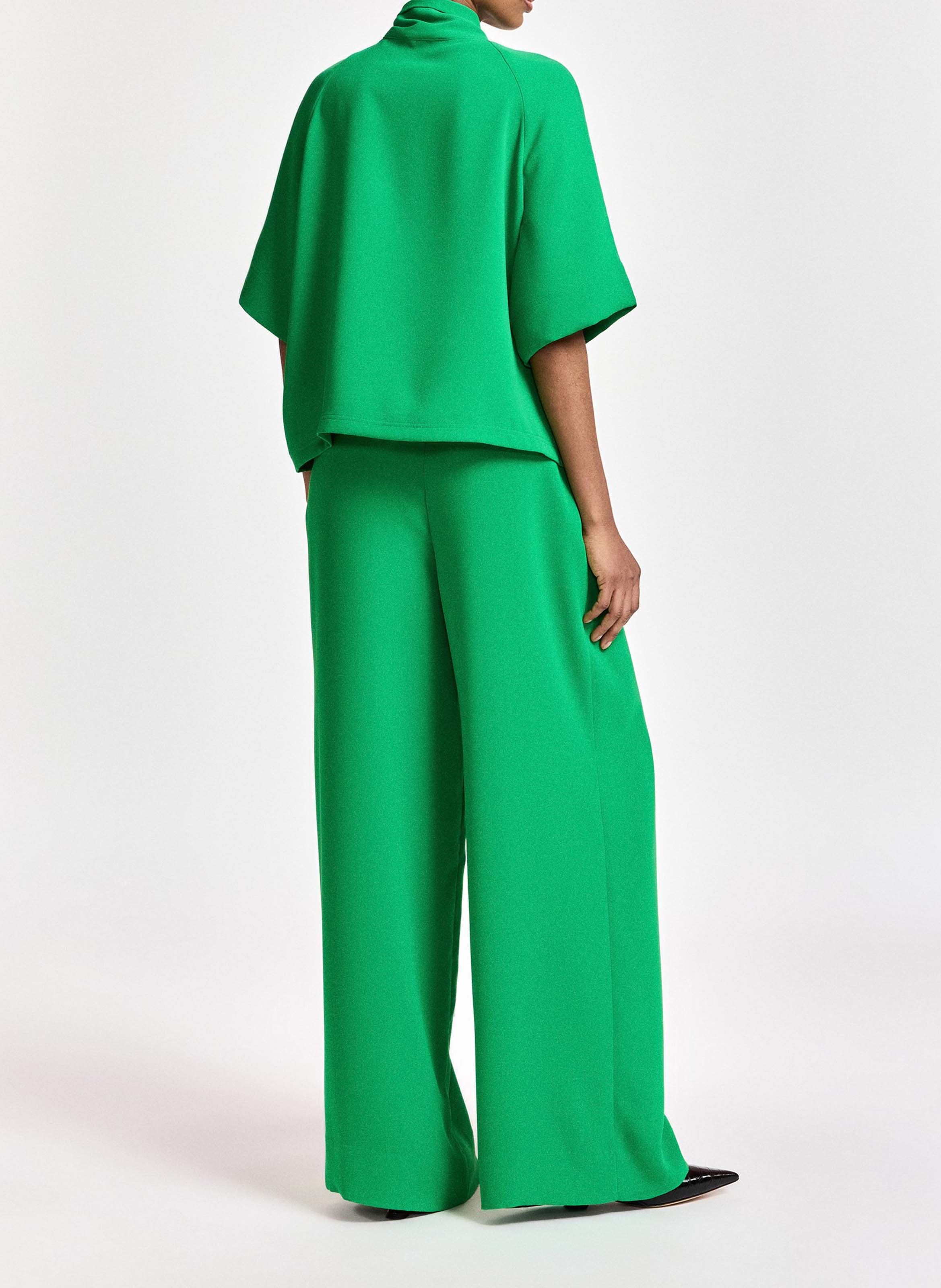 Top droit à col foulard kassie ESSENTIEL ANTWERP Vert