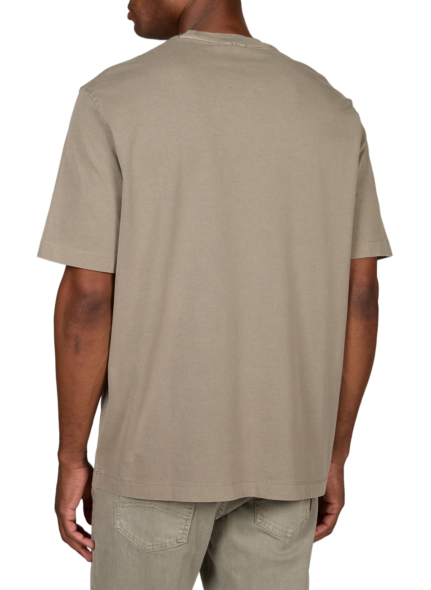 T-shirt met rechte pasvorm en logo van katoen ARMANI EXCHANGE Beige