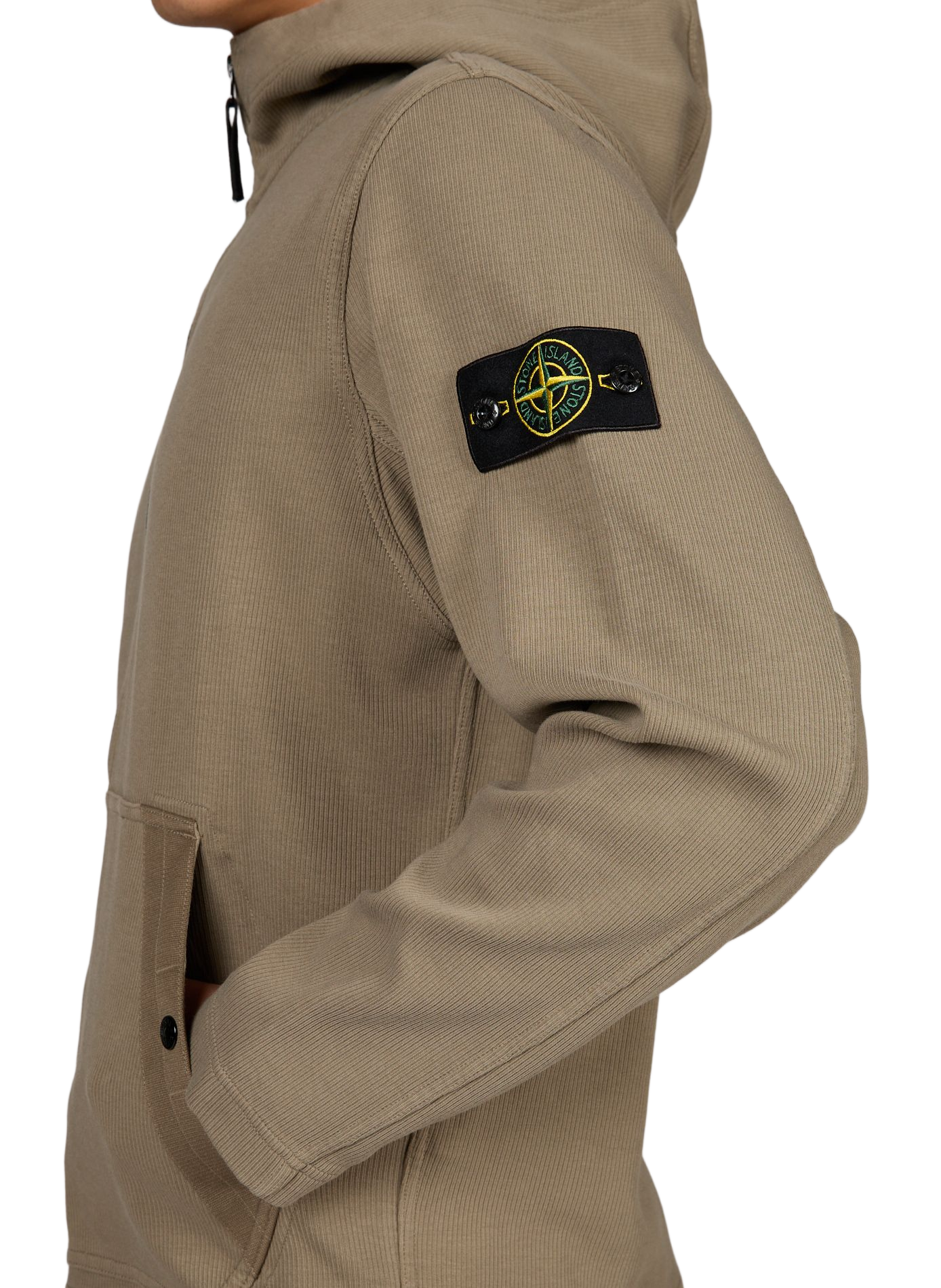 Kapuzen-Sweatshirt mit Reißverschluss STONE ISLAND Khaki