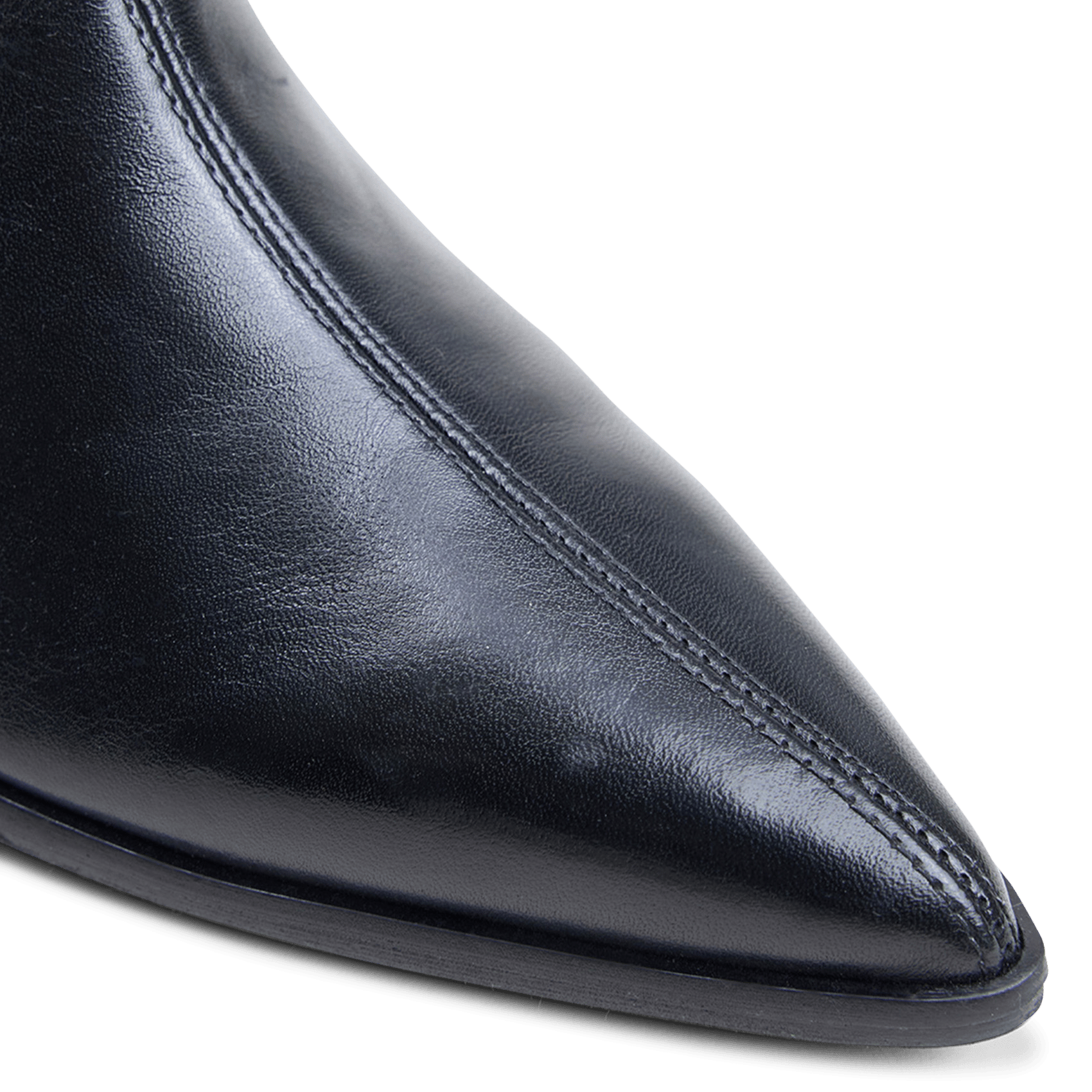 Bottines bout pointu en cuir de vachette pale JONAK Noir