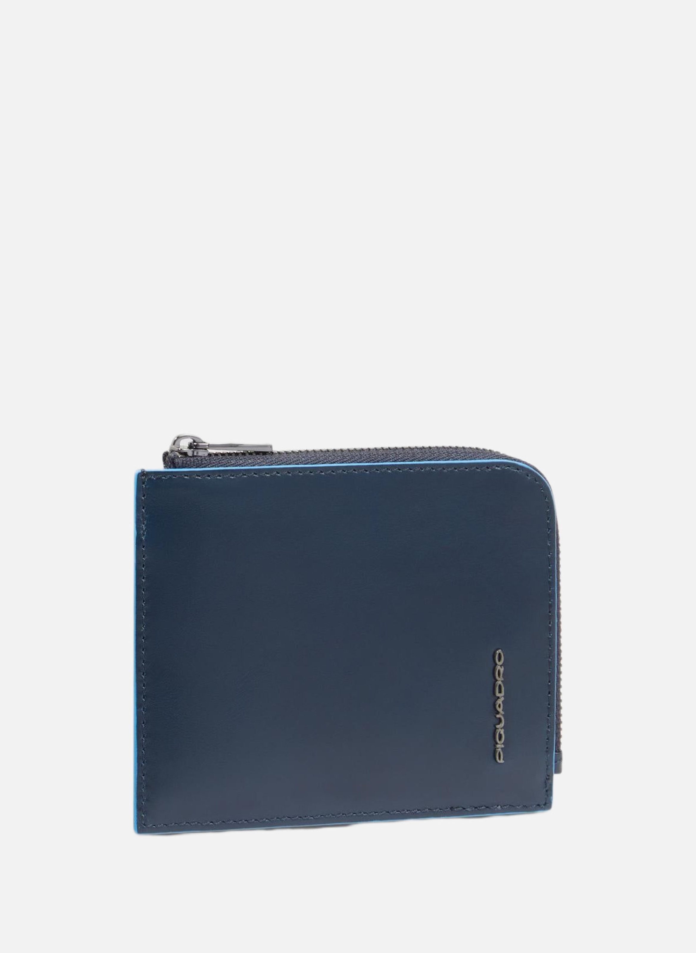 Portemonnee met ritssluiting voor heren met creditcardhouder. PIQUADRO Blauw