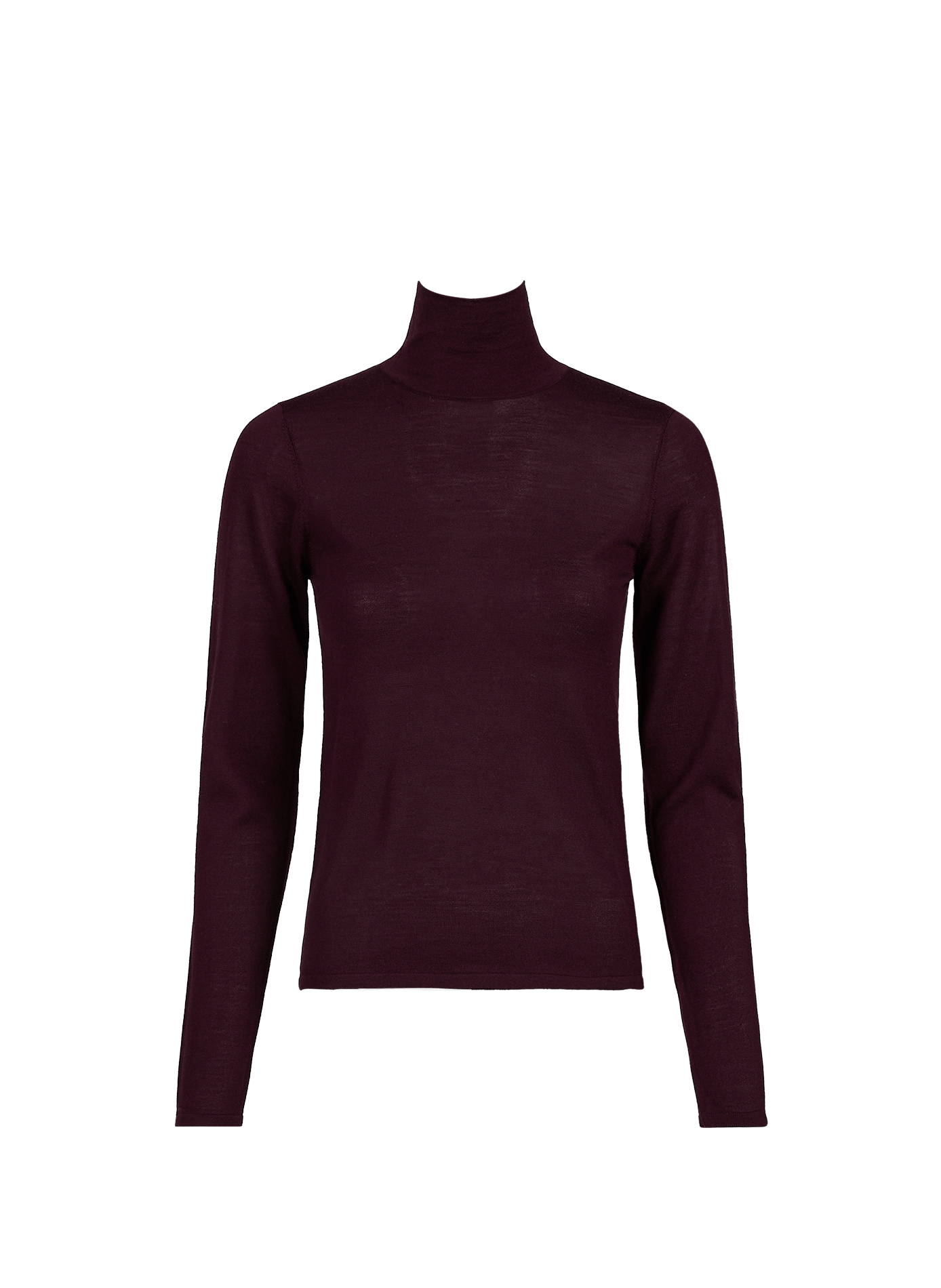 Straight Merino wool high neck sweater PETITE MENDIGOTE Purple