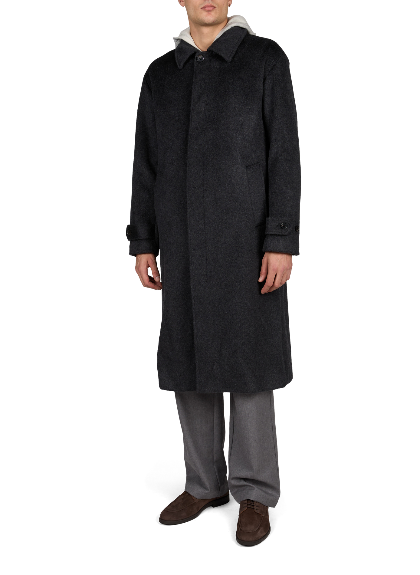 Oversized plain wool-blend coat NN.07 Grey