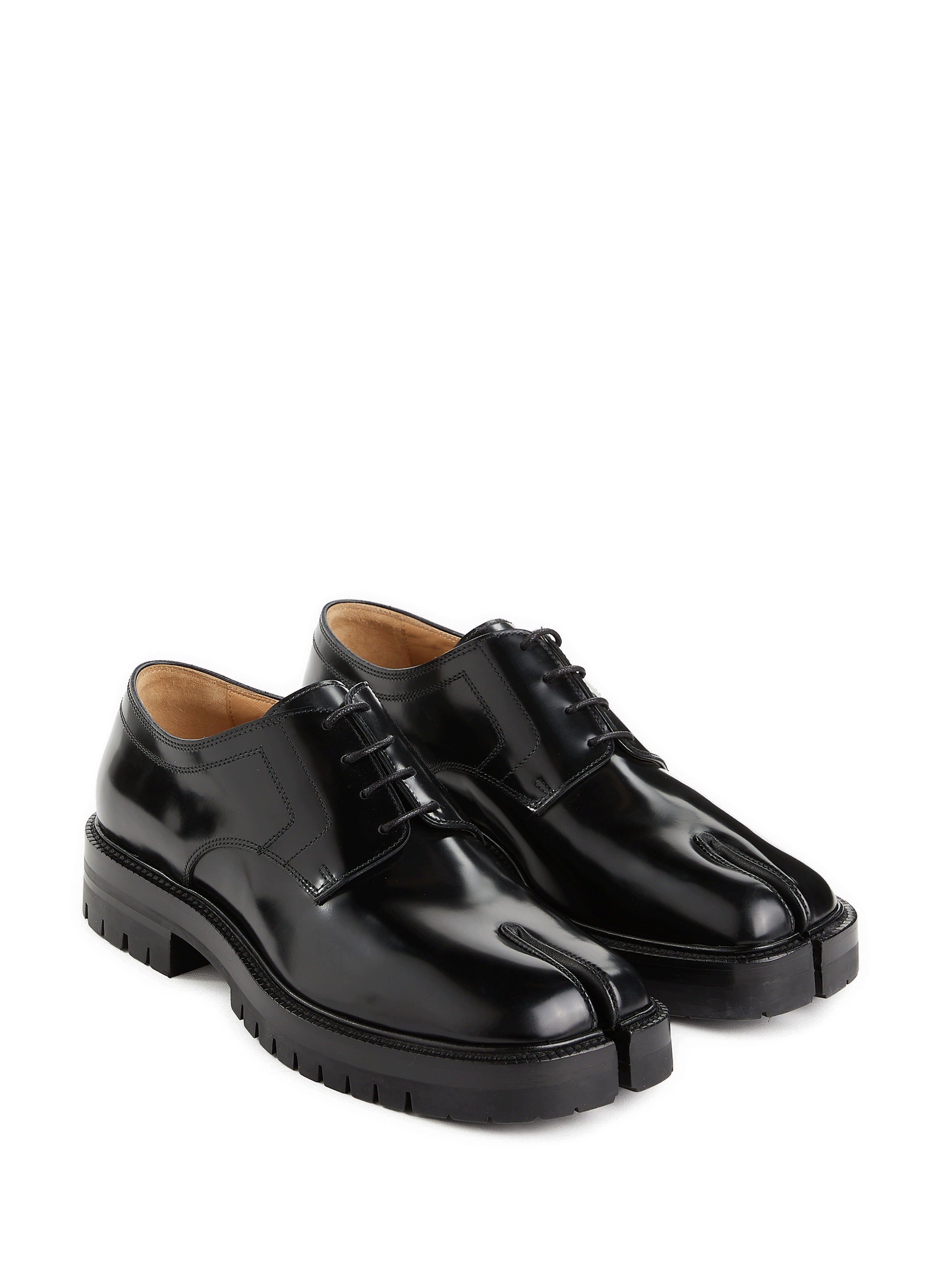 Leather derby shoes MAISON MARGIELA Black
