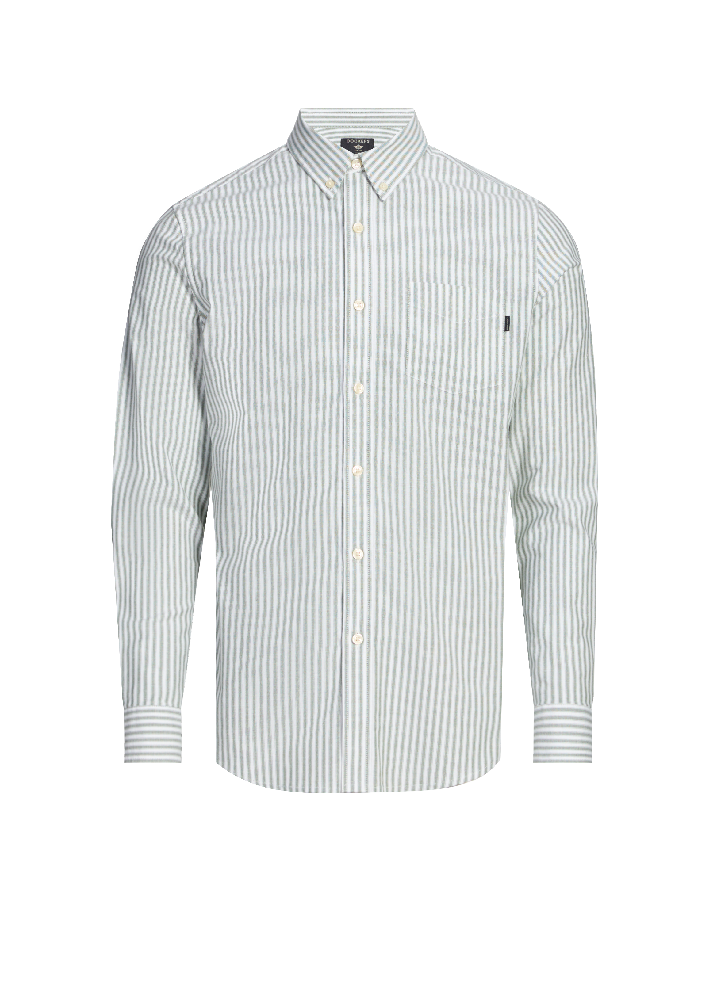 DOCKERS Striped cotton Shirt Khaki