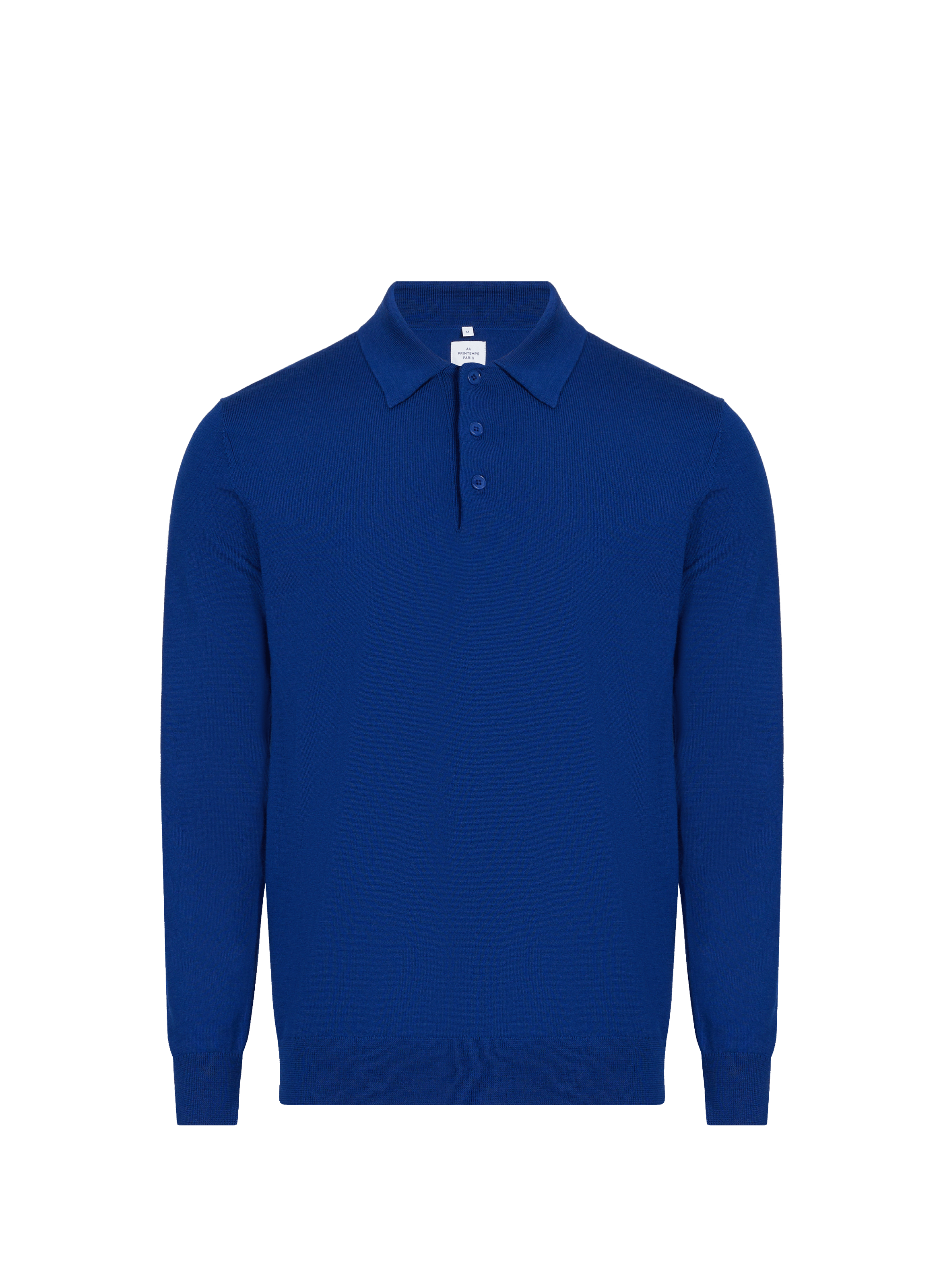 Polo manches longues en laine  AU PRINTEMPS PARIS Bleu