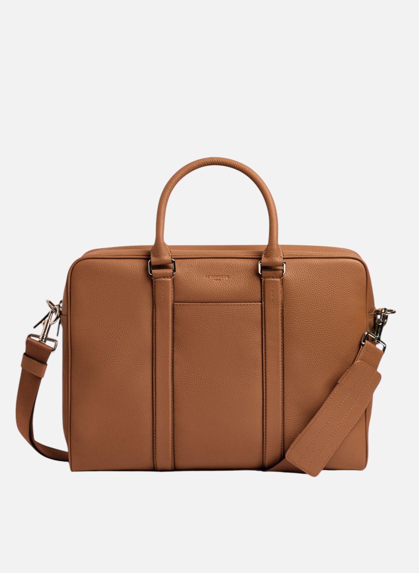 Porte documents 15" charles en cuir grainé moyen modèle LE TANNEUR Marron