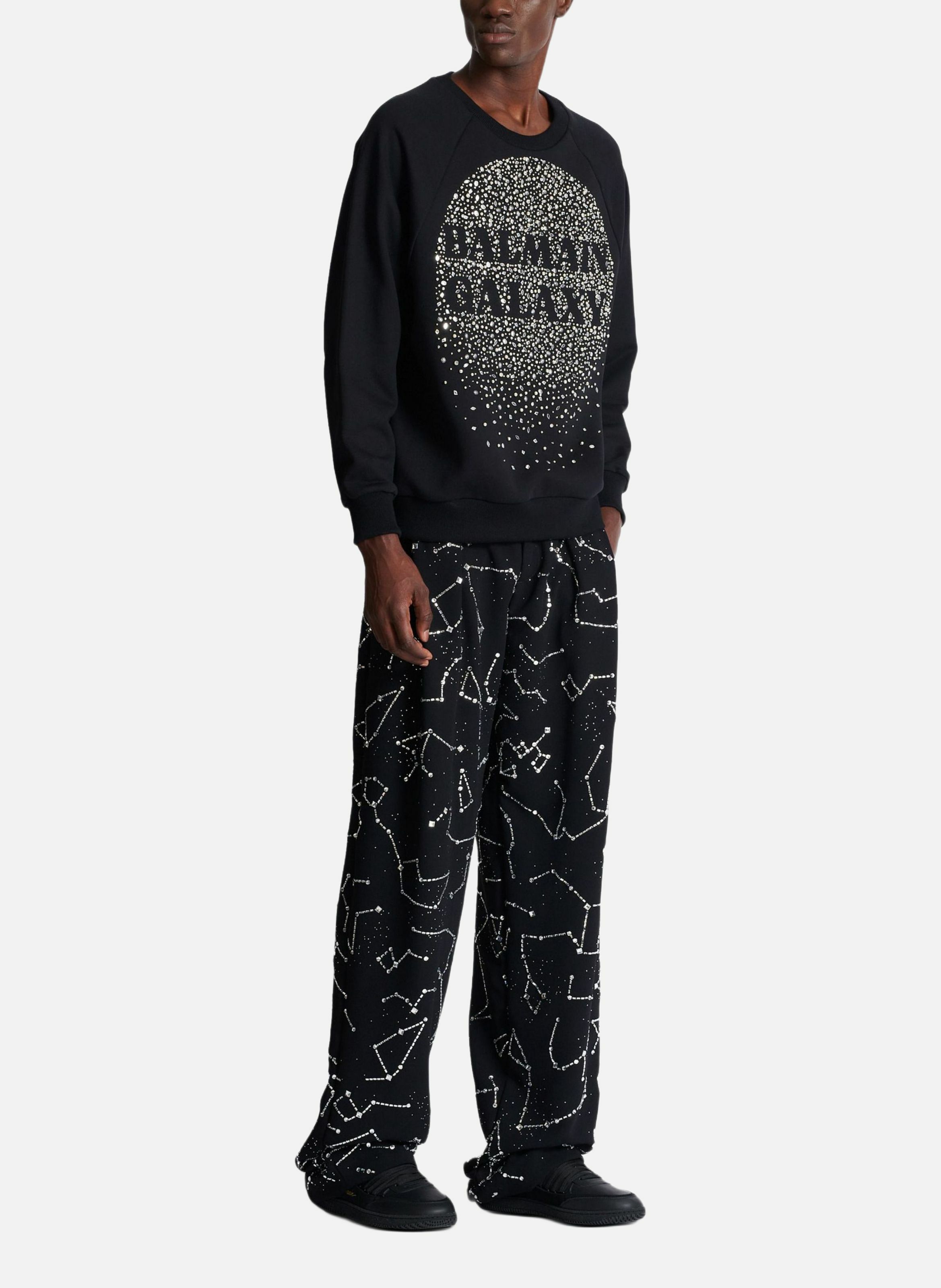 Sweatshirt brodé balmain galaxy BALMAIN Argent
