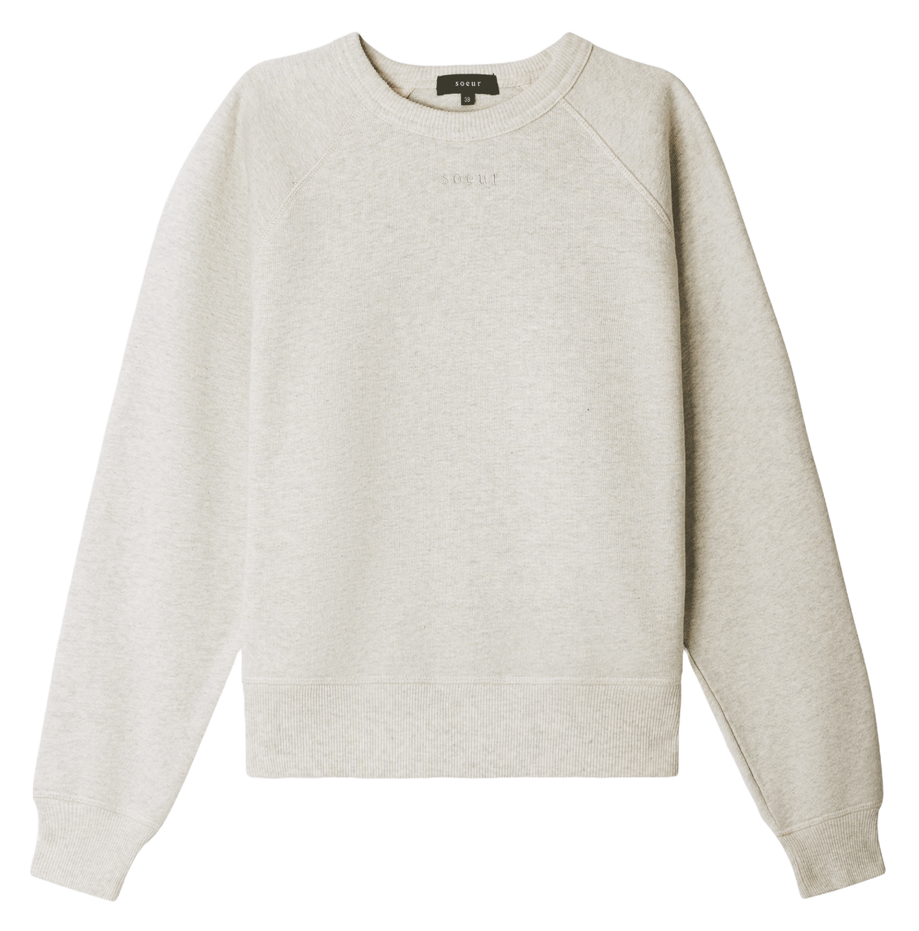 Sweat droit en coton bio artemis SOEUR Gris