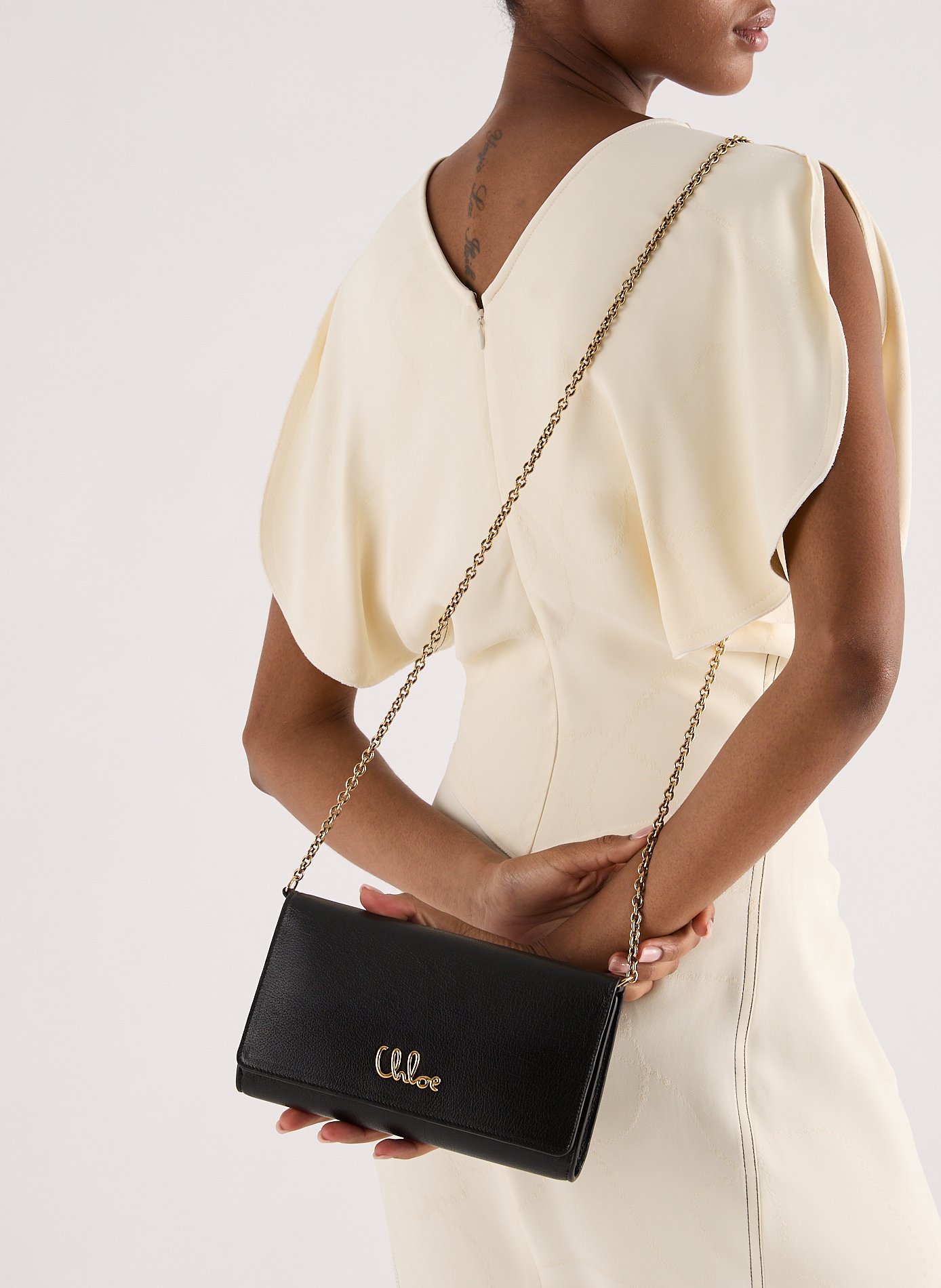 Pochette à bandoulière en cuir  CHLOÉ Noir