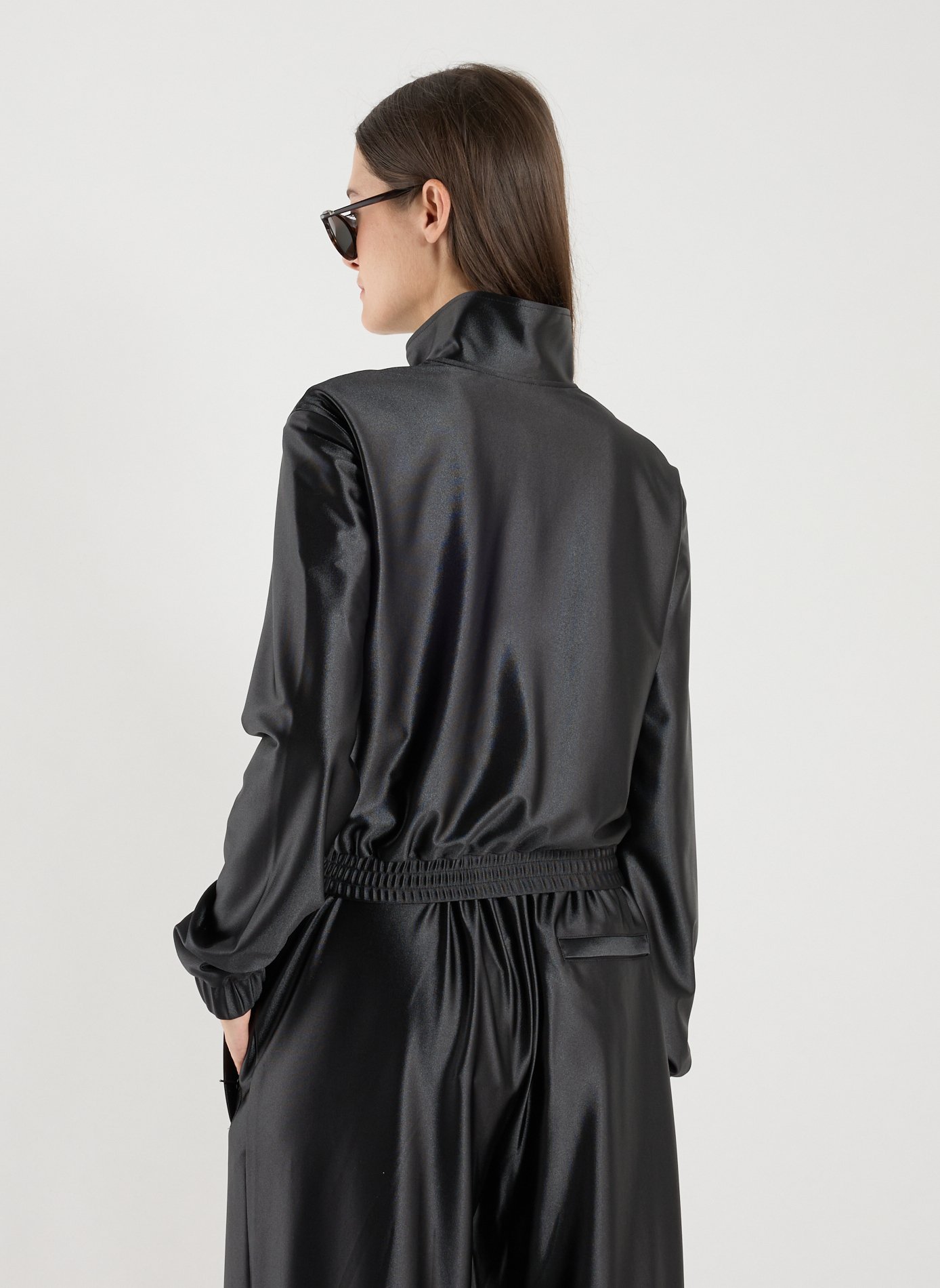 Veste courte satinée  ALEXANDER WANG Noir