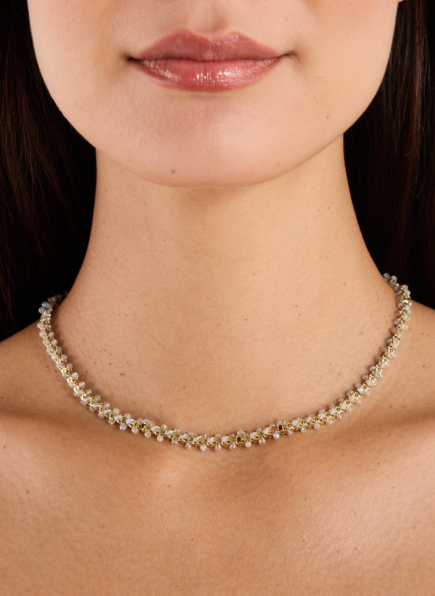 Collier avec pierres AU PRINTEMPS PARIS Beige