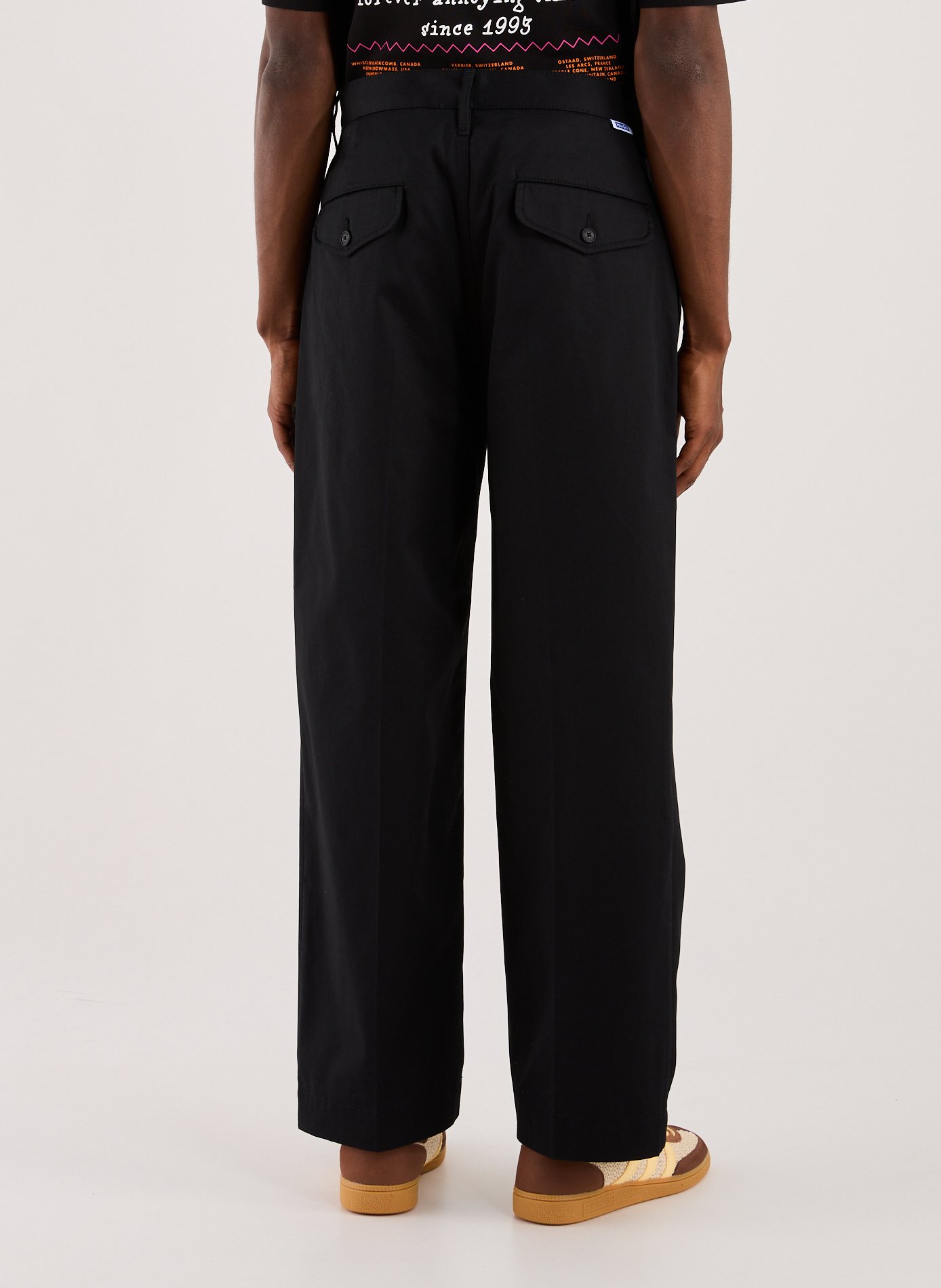Straight cotton trousers HUGO BLUE Black