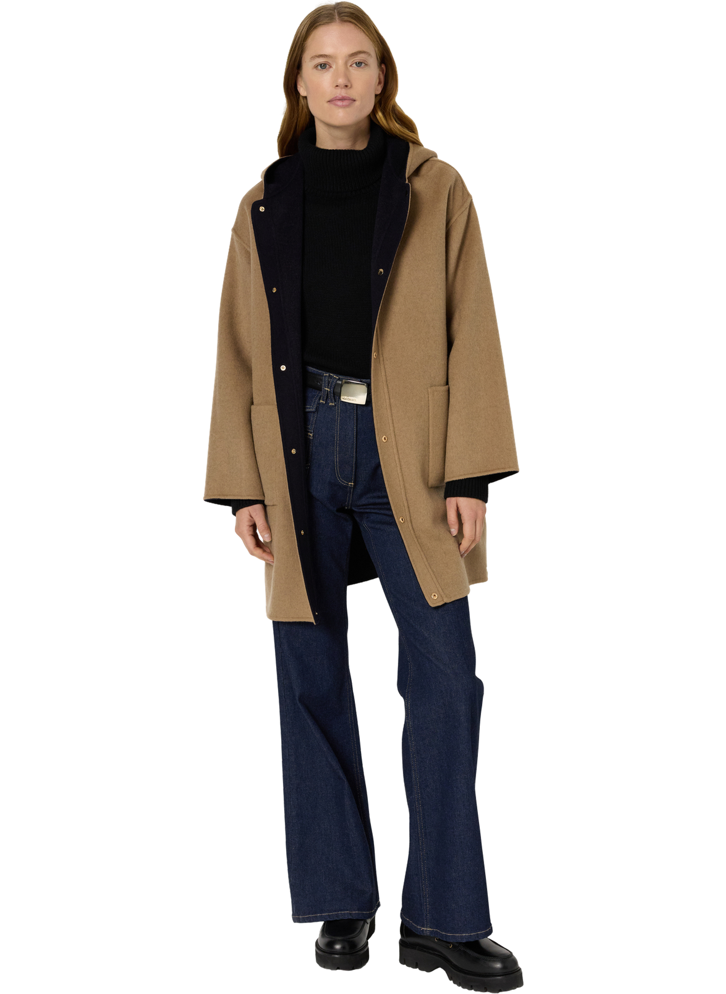 Manteau réversible en laine fine - monica GERARD DAREL Bleu