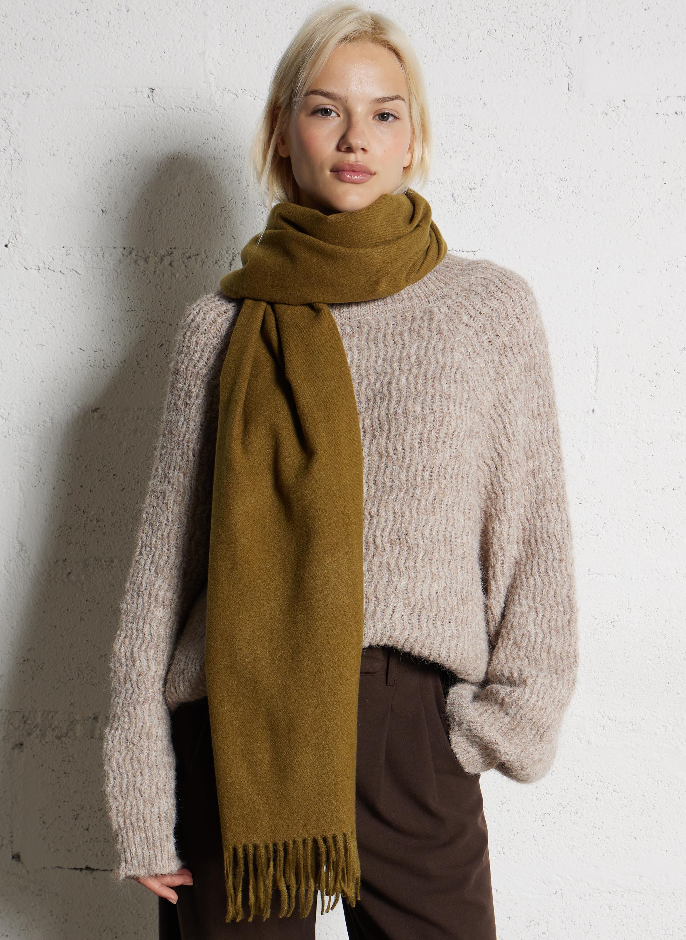 Echarpe en maille tom MAISON 123 Vert