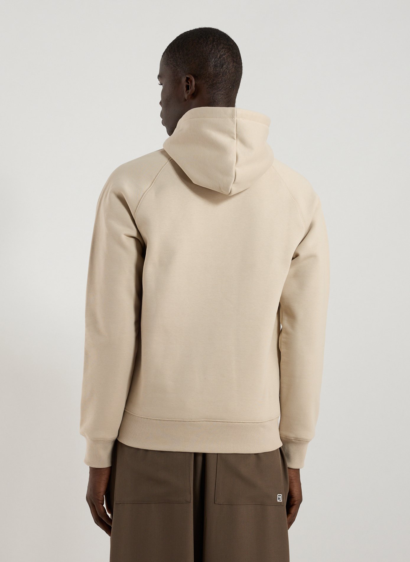 Solid color hooded sweatshirt in blended cotton. CARHARTT WIP Beige