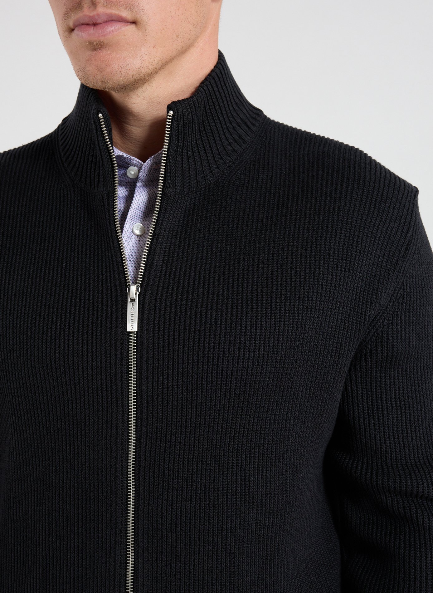 Cotton blend jacket STRELLSON Black