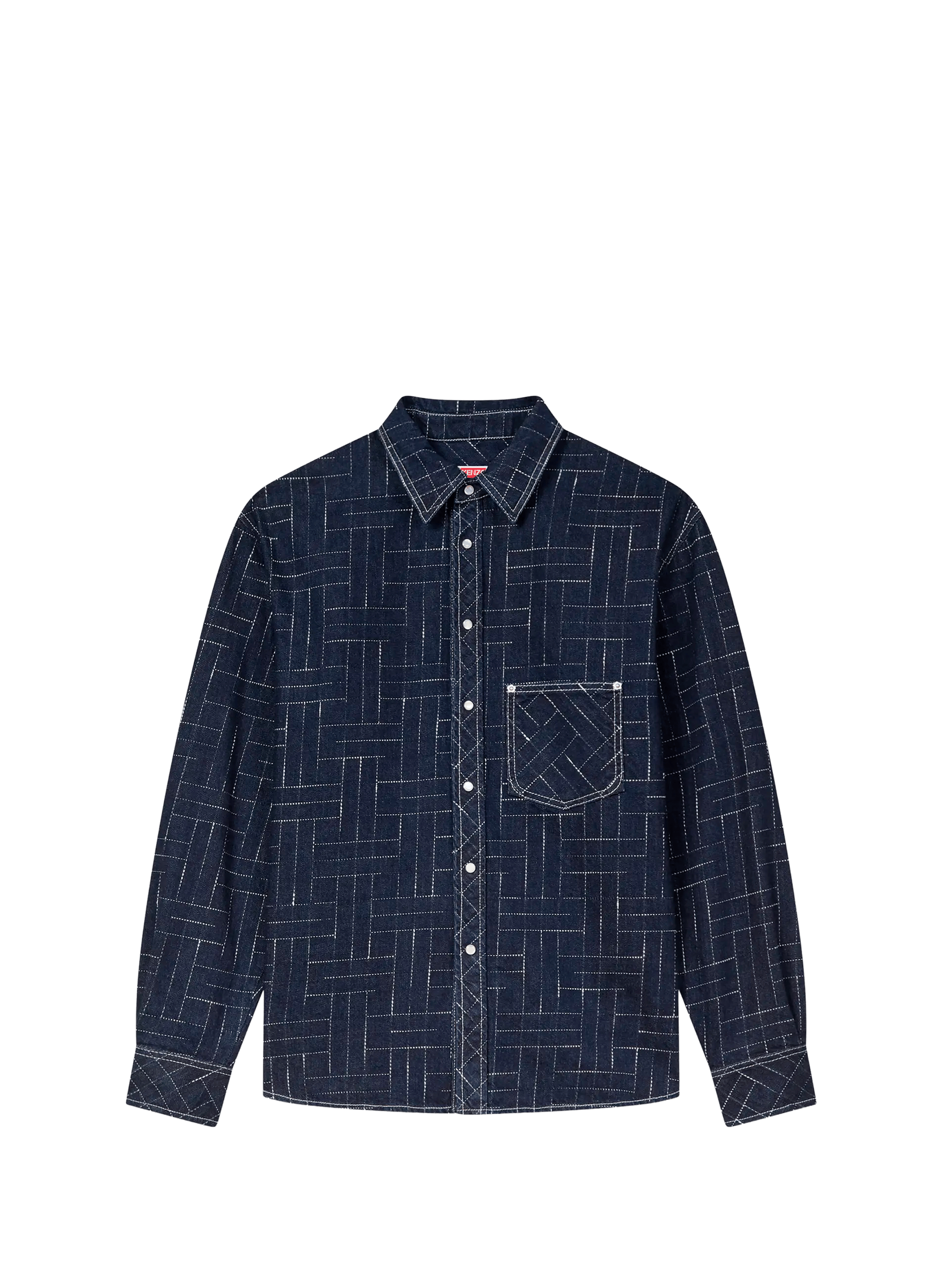 Bleached denim Shirt KENZO Blue