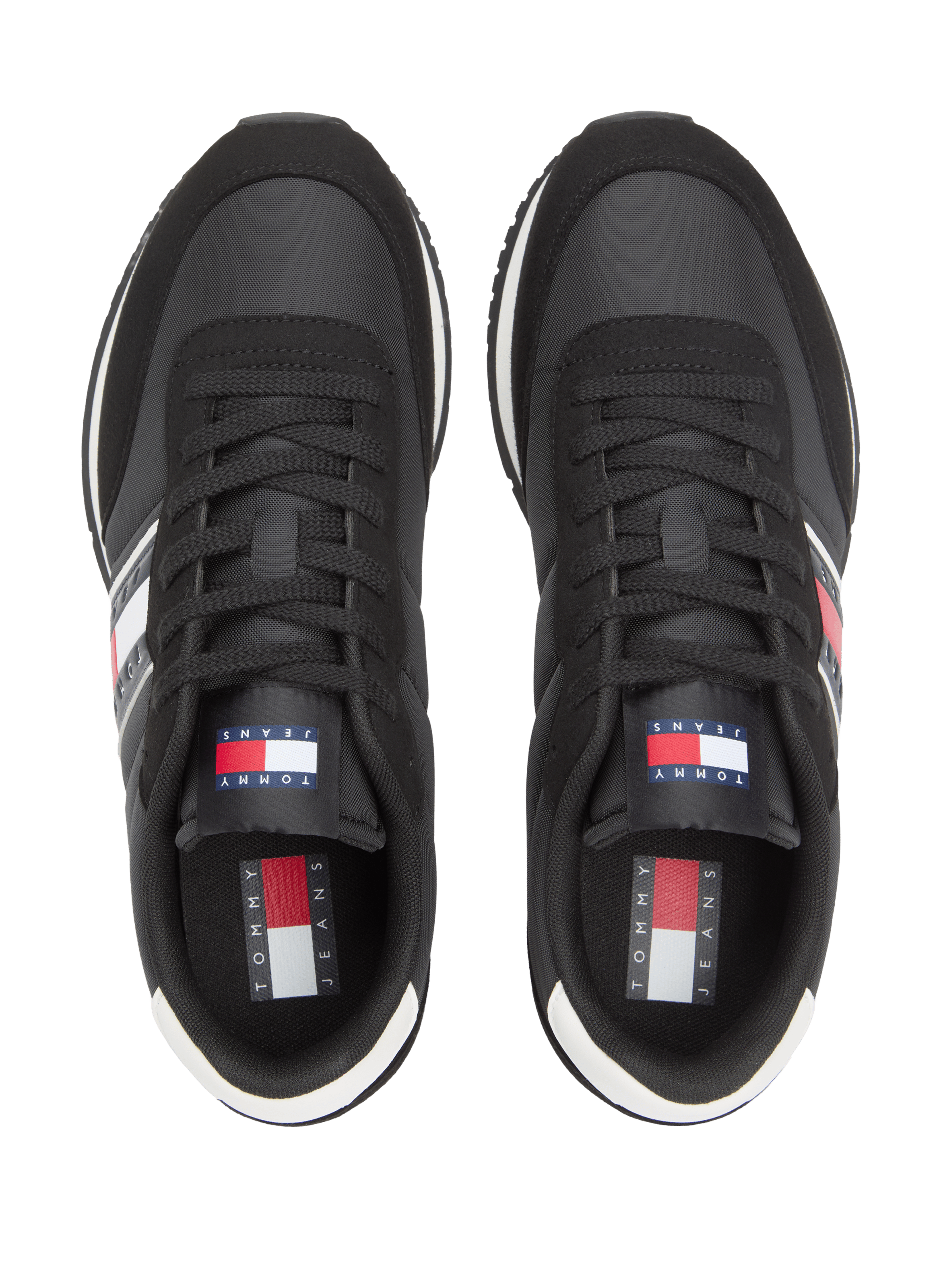 Basket bi-matière avec logo TOMMY HILFIGER Noir